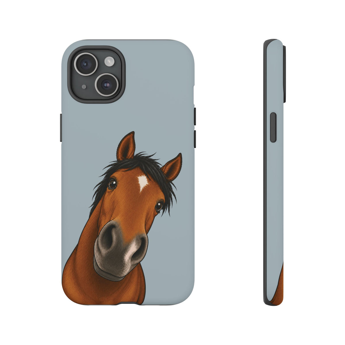 Boop Horse Tough Phone Case in Dusty Blue Matte