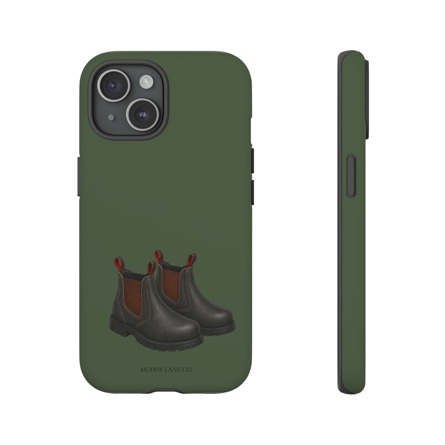 Yard Boots Tough Phone Case in Forest Green Matte