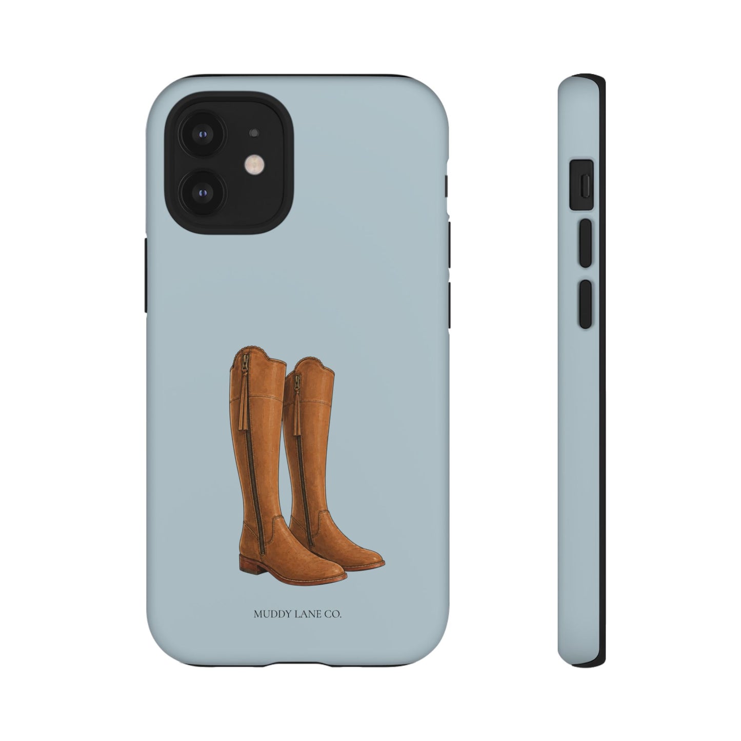 Riding Boots Tough Phone Case in Dusty Blue Matte