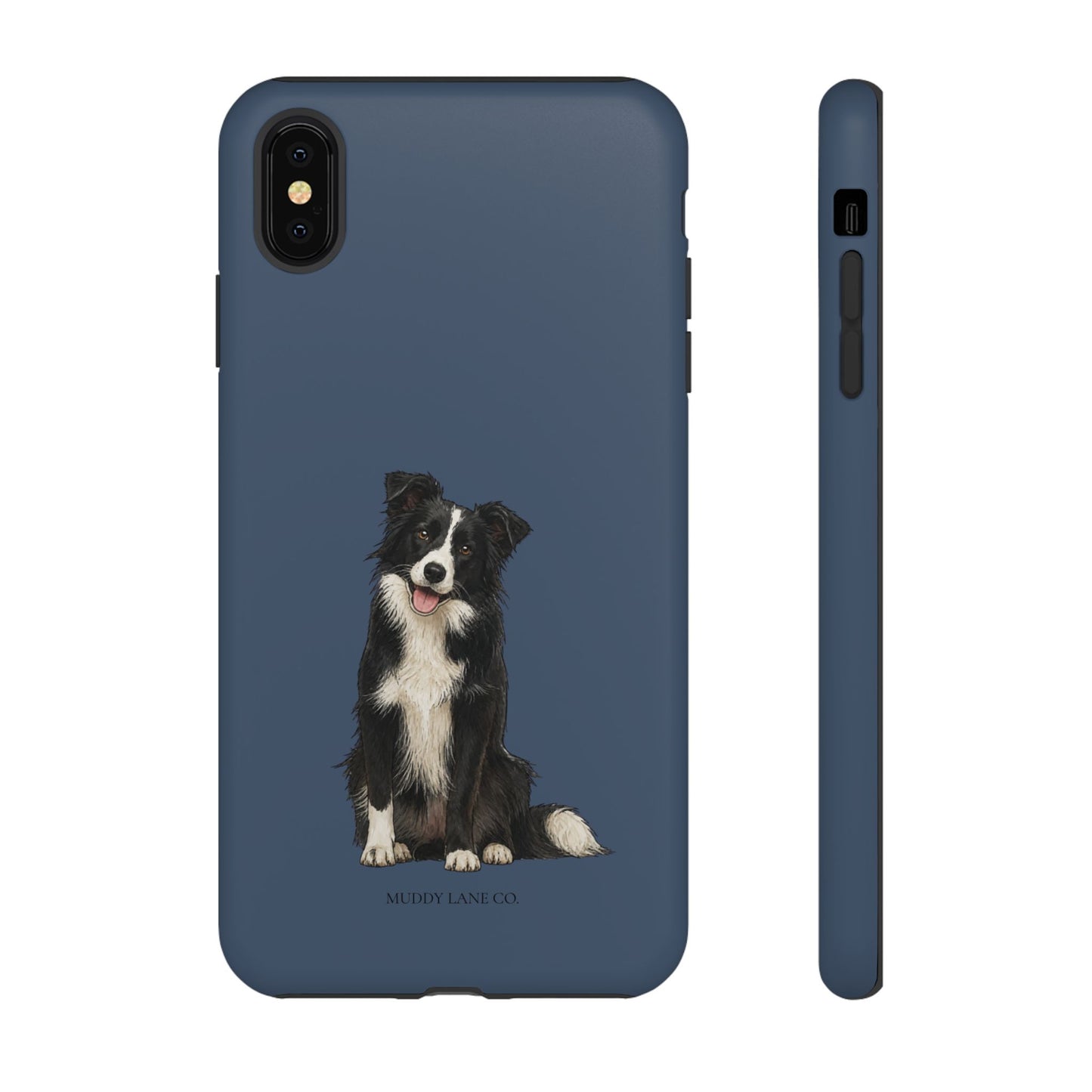 Border Collie Tough Phone Case in Deep Navy Matte