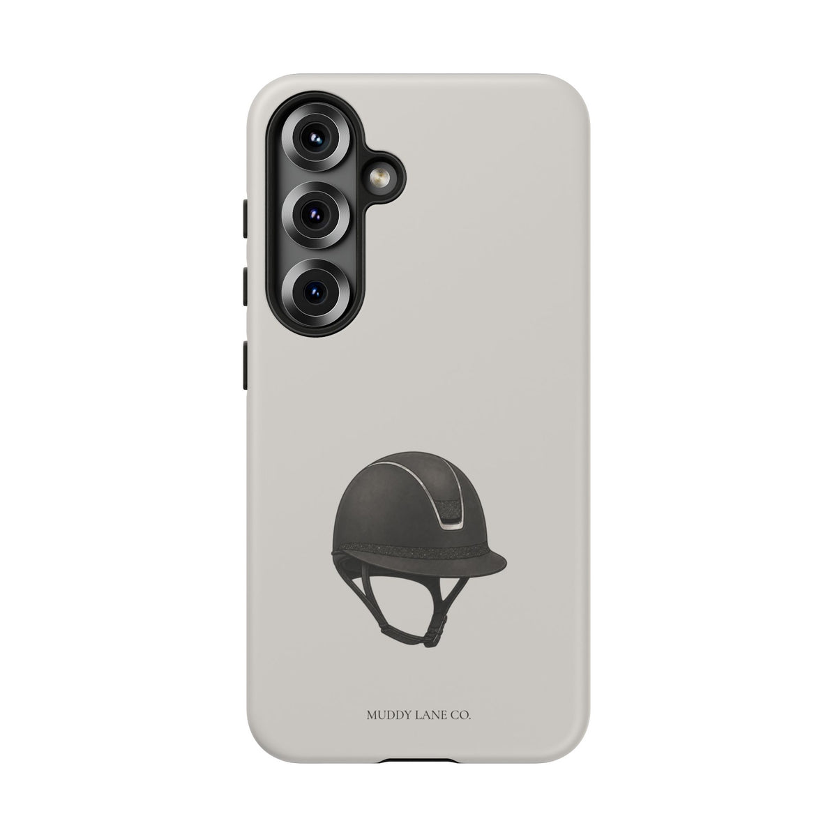 Riding Helmet Tough Phone Case in Soft Grey Matte