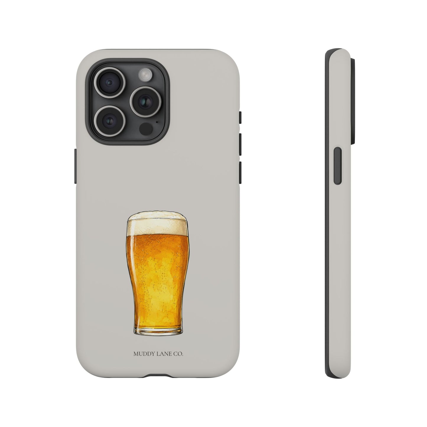 Pub Pint Tough Phone Case in Soft Grey Matte