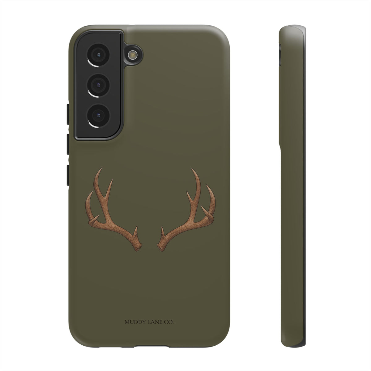 Antlers Tough Phone Case in Muddy Green Matte
