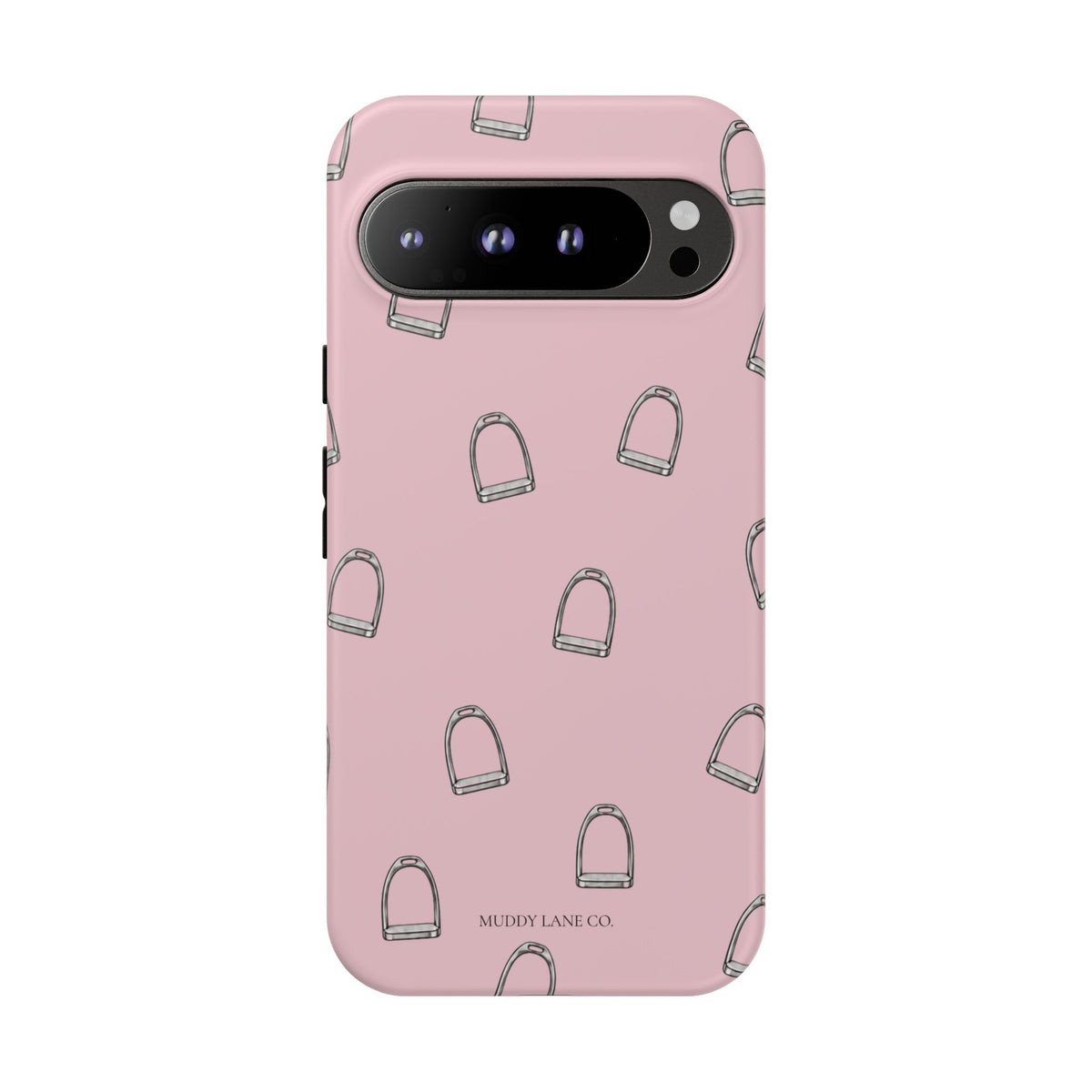 Stirrup Pattern Tough Phone Case in Soft Rosette Pink Matte
