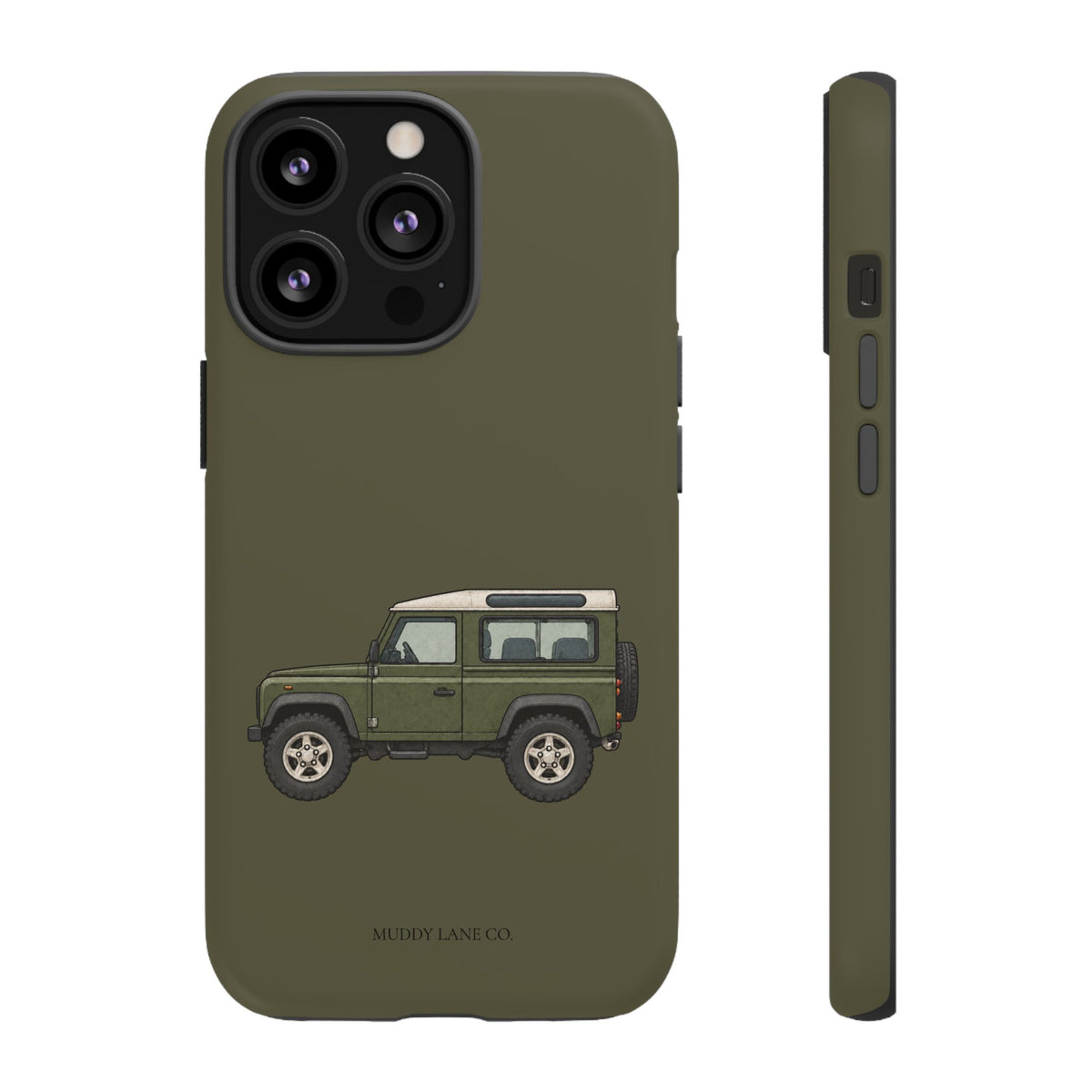 Green Classic 4x4 Tough Phone Case in Muddy Green Matte