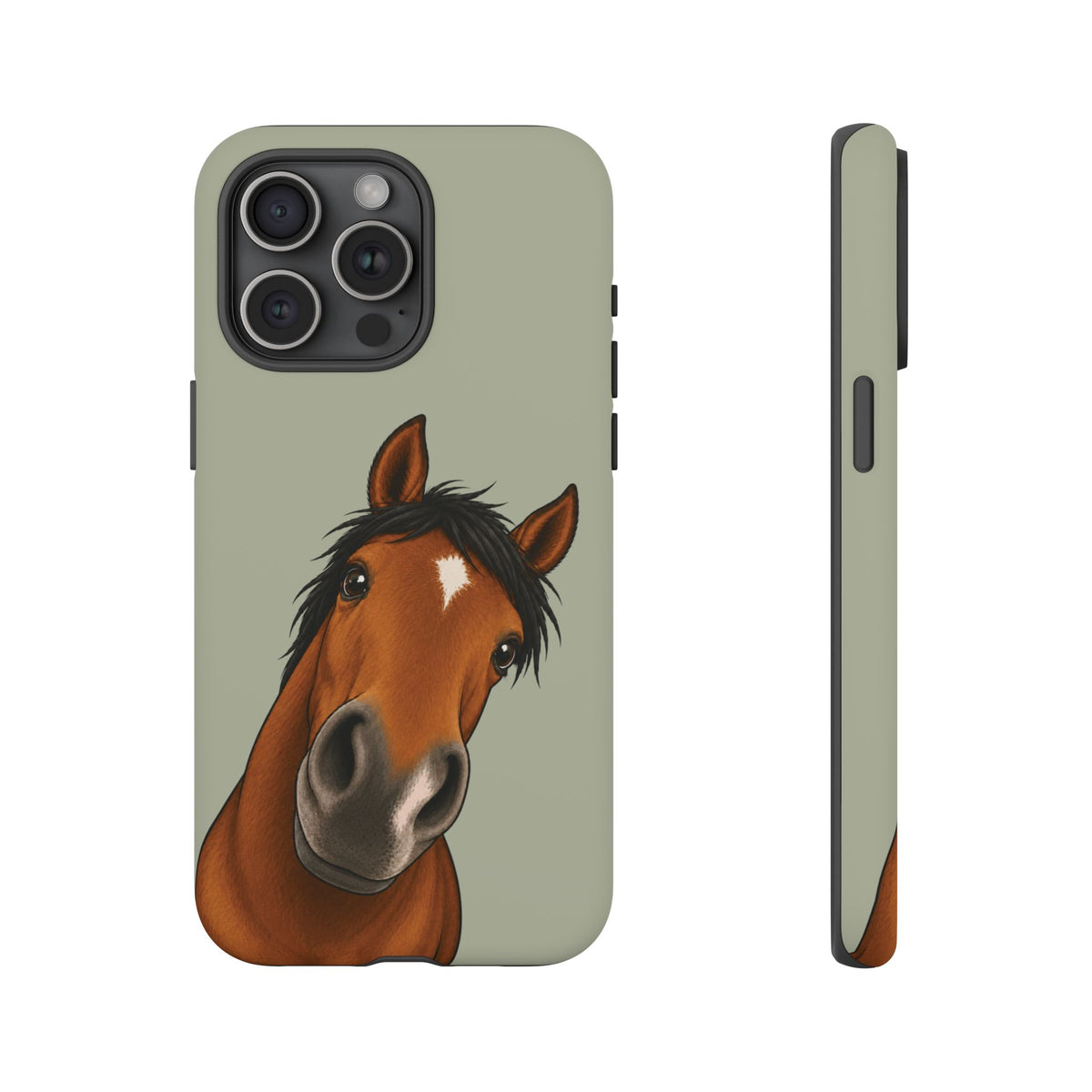 Boop Horse Tough Phone Case in Light Sage Matte