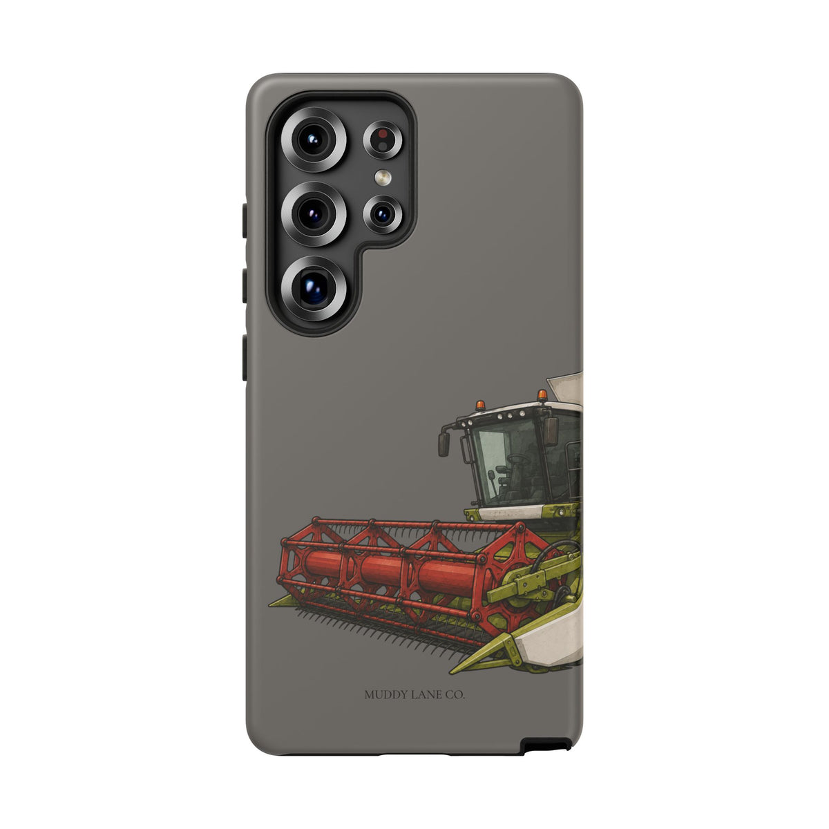 Combine Harvester Close-Up Tough Phone Case in Dark Grey Matte