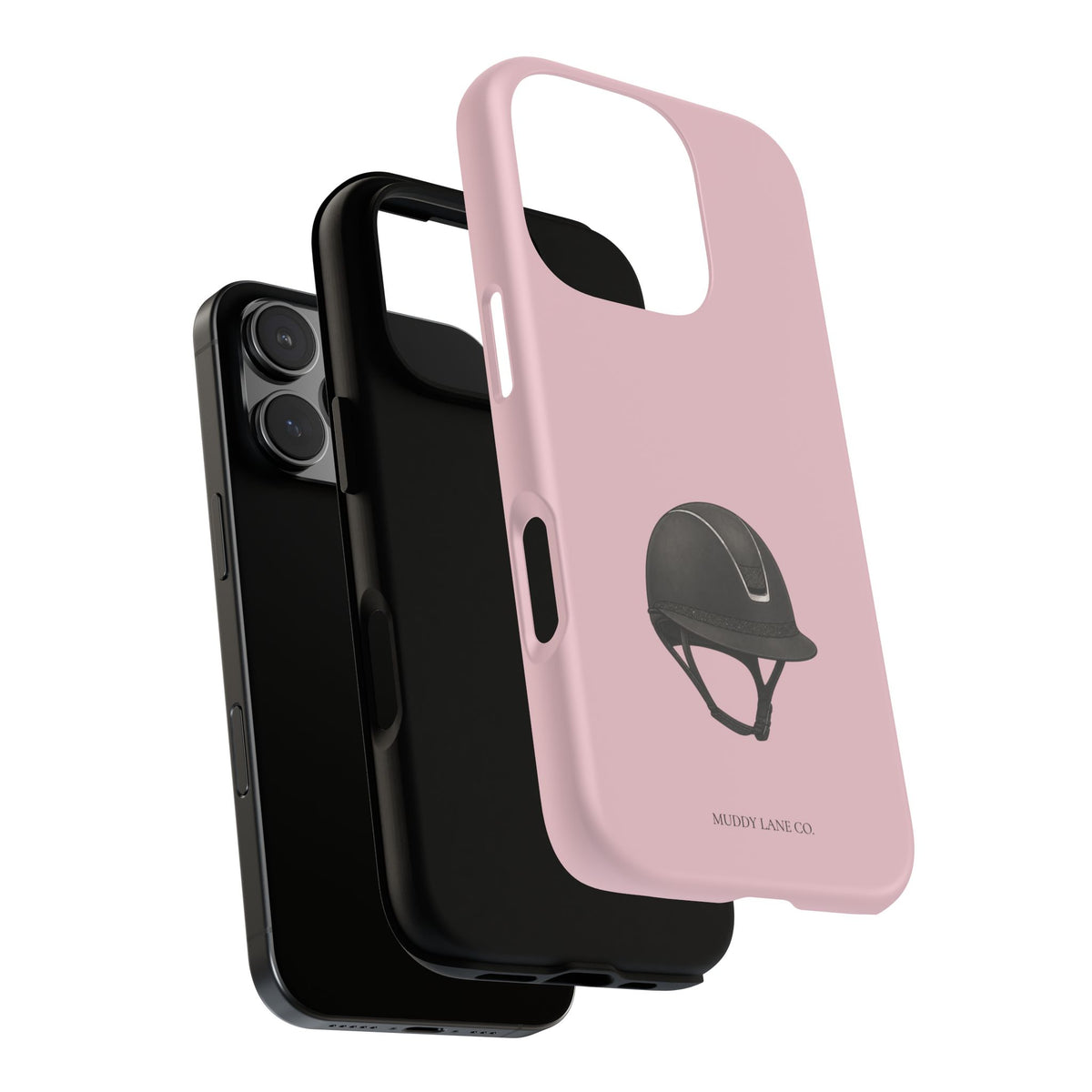 Riding Helmet Tough Phone Case in Soft Rosette Pink Matte