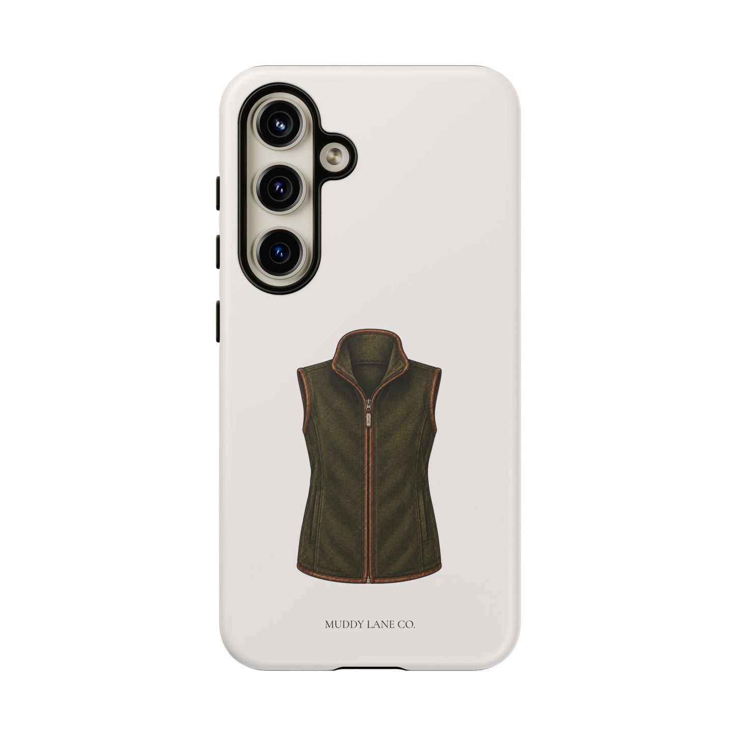 Country Gilet Tough Phone Case in Warm Cream Matte