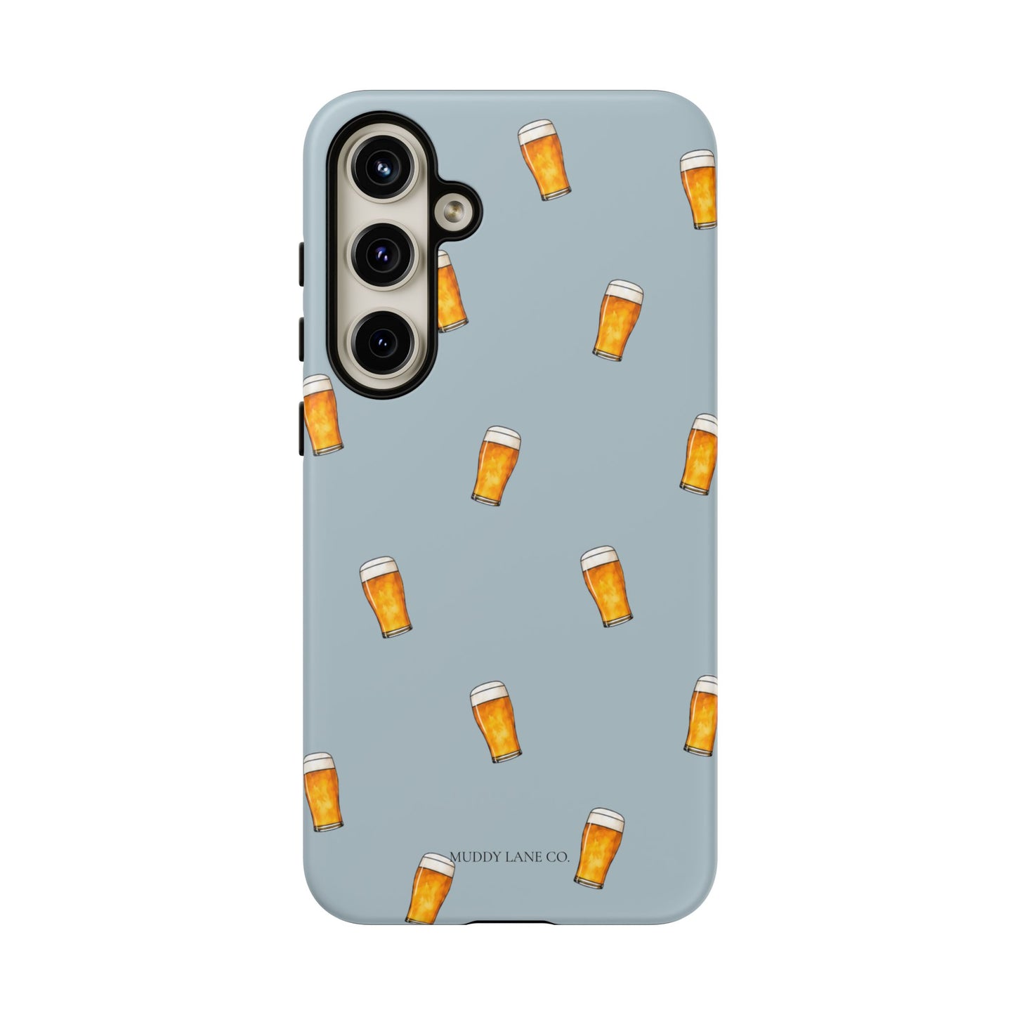 Pint Pattern Tough Phone Case in Dusty Blue Matte