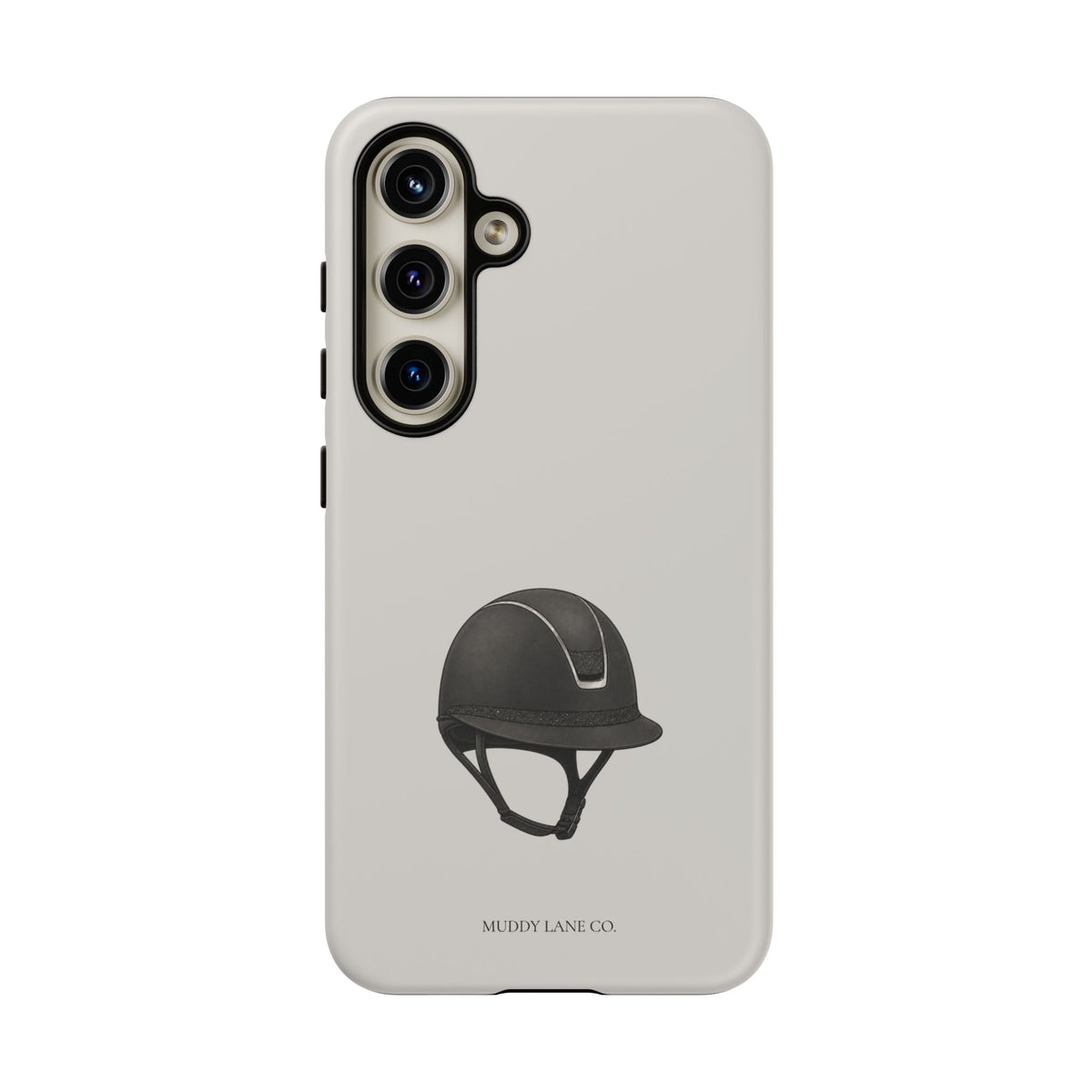 Riding Helmet Tough Phone Case in Soft Grey Matte