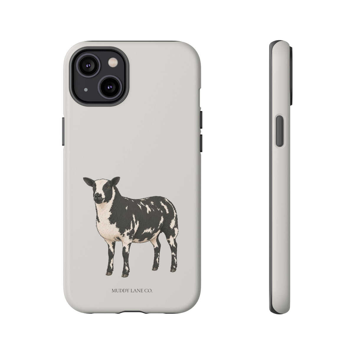 Dutch Spotted Sheep Tough Phone Case in Soft Grey Matte