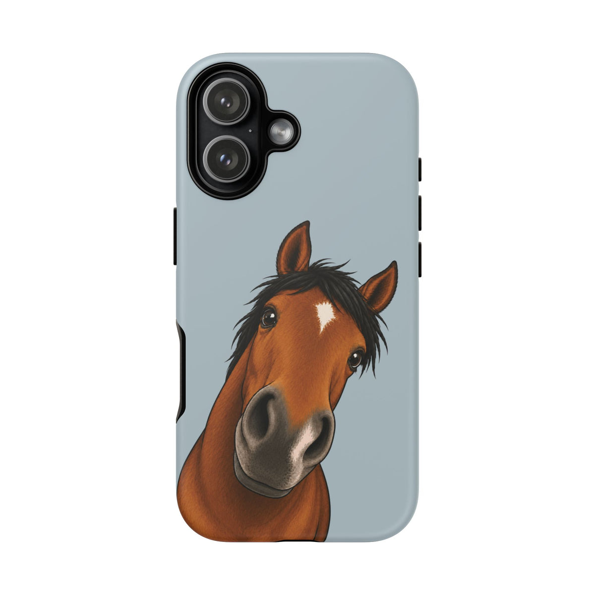 Boop Horse Tough Phone Case in Dusty Blue Matte