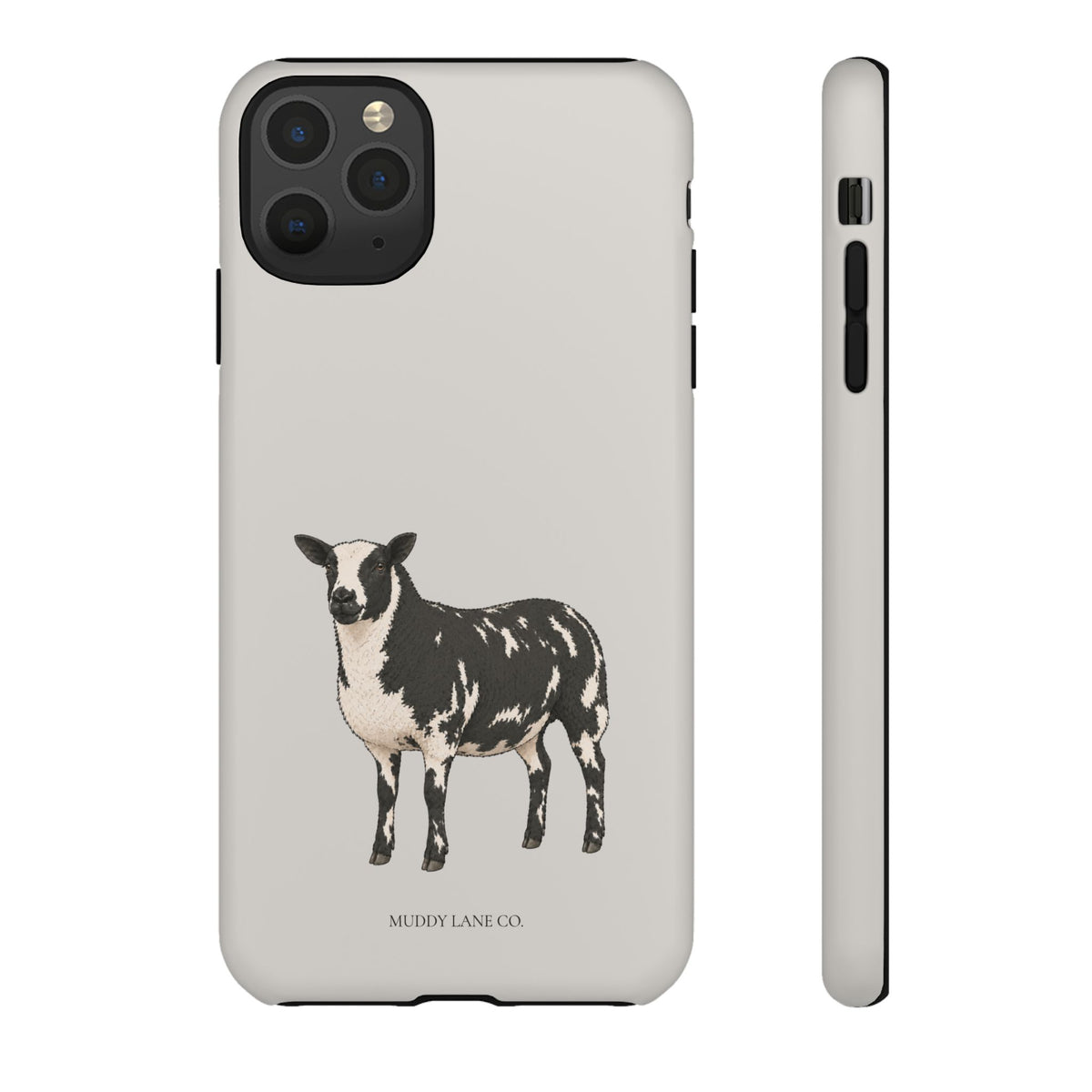 Dutch Spotted Sheep Tough Phone Case in Soft Grey Matte