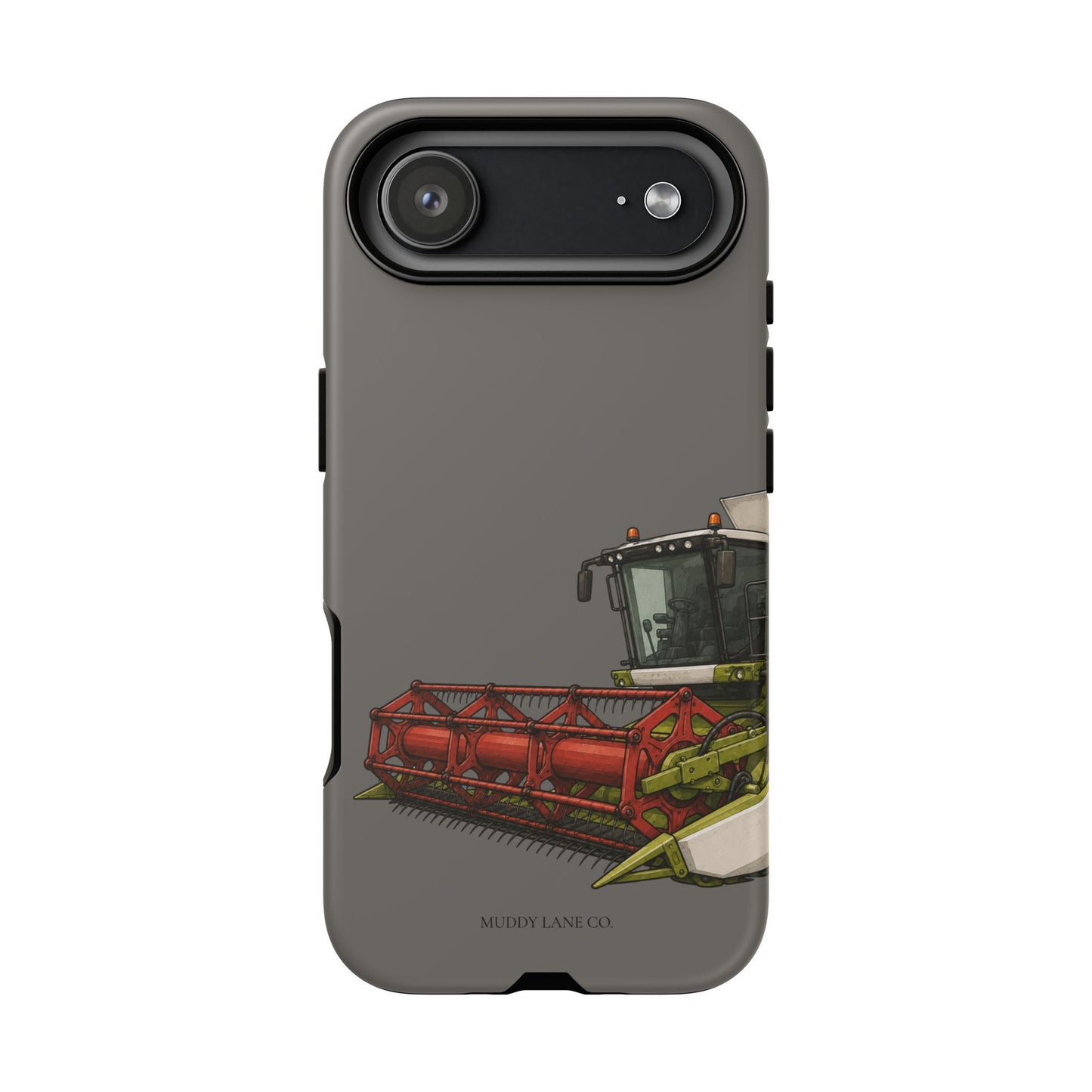 Combine Harvester Close-Up Tough Phone Case in Dark Grey Matte