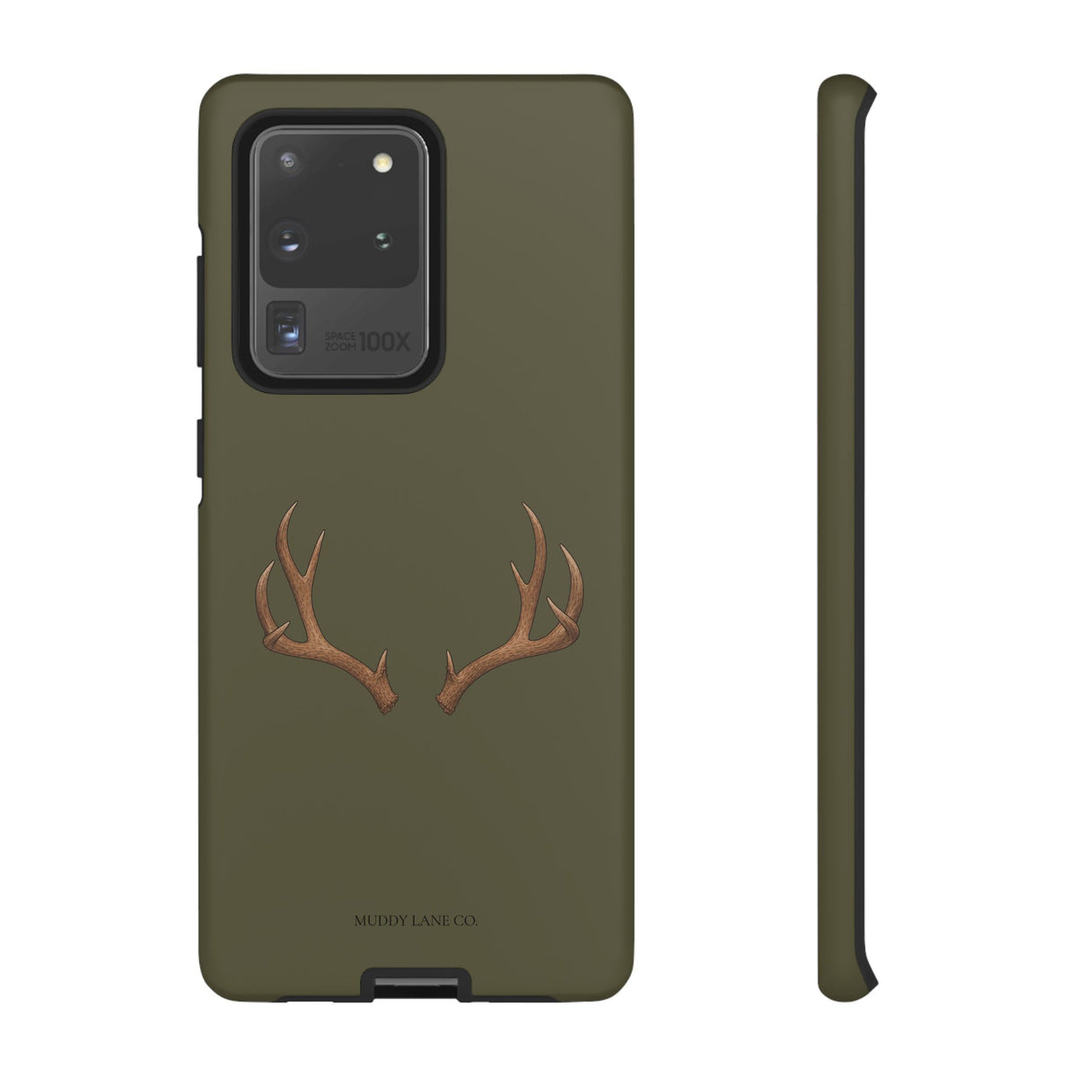 Antlers Tough Phone Case in Muddy Green Matte