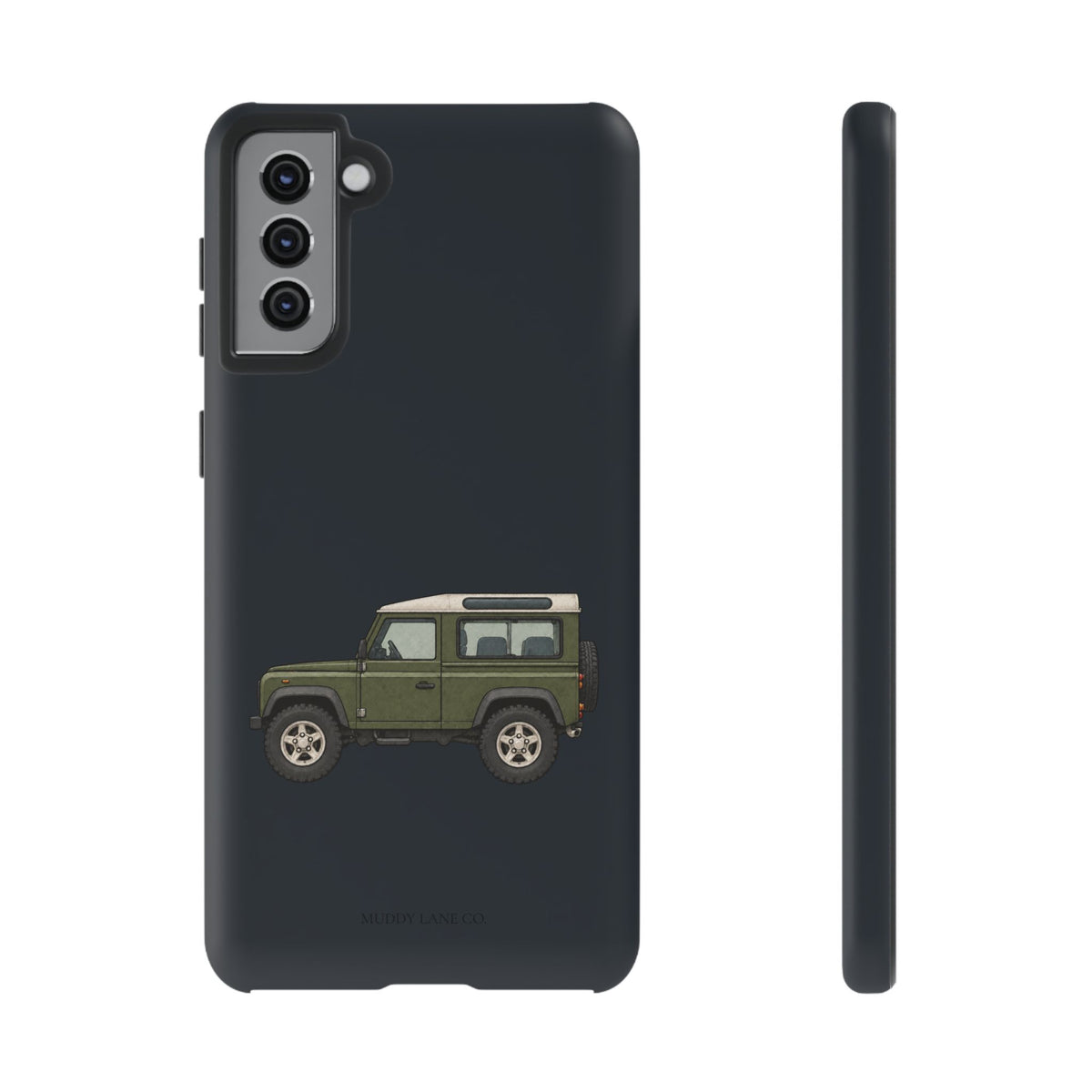 Green Classic 4x4 Tough Phone Case in Charcoal Navy Matte
