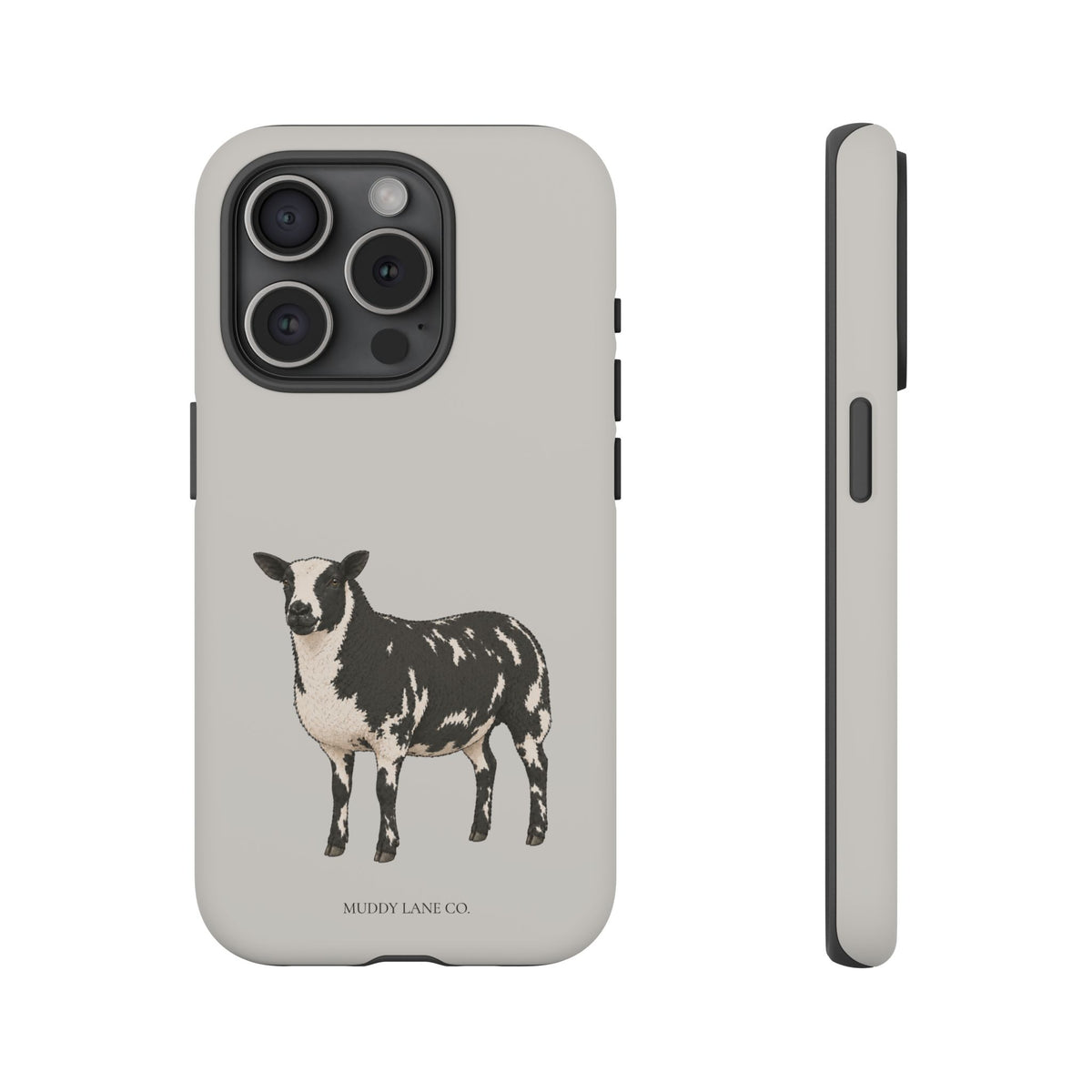 Dutch Spotted Sheep Tough Phone Case in Soft Grey Matte