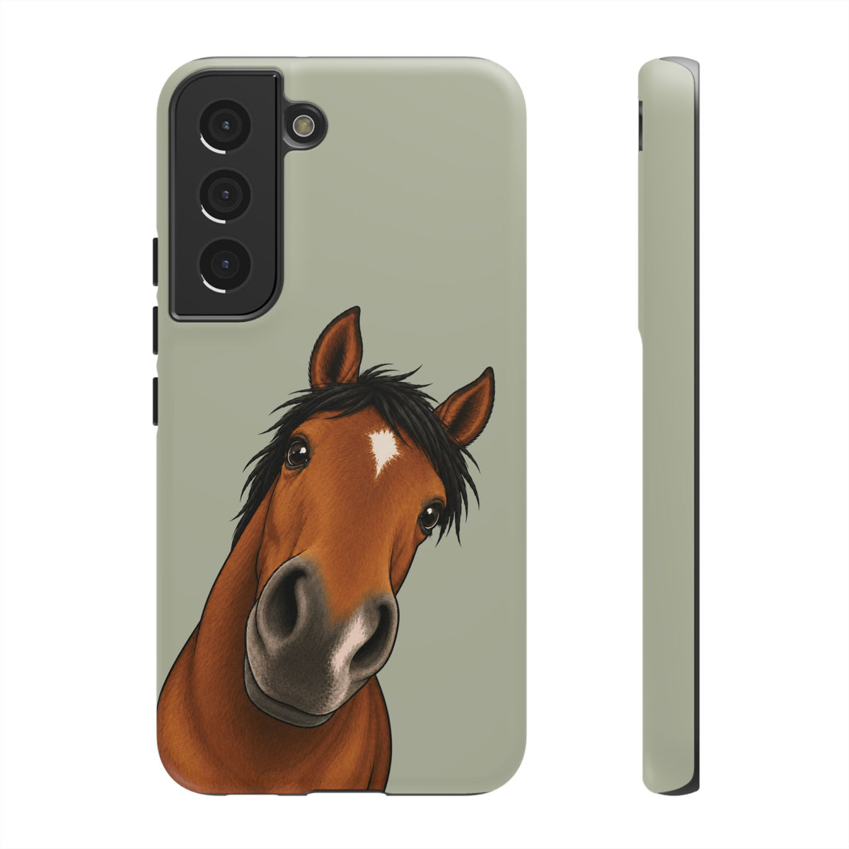 Boop Horse Tough Phone Case in Light Sage Matte
