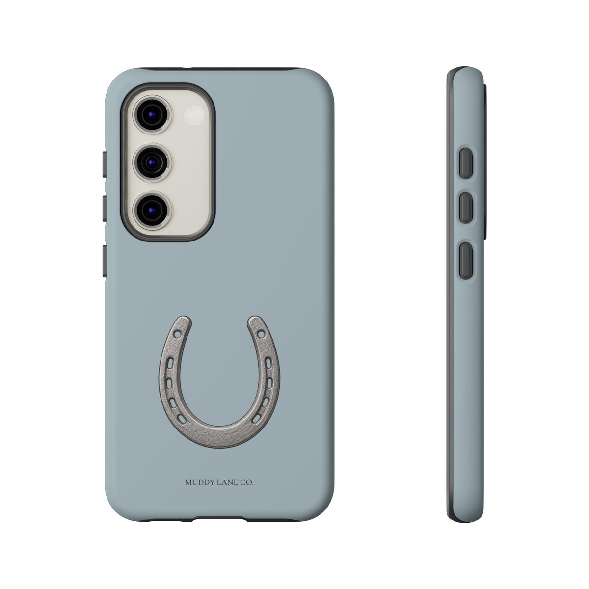 Horseshoe Tough Phone Case in Dusty Blue Matte