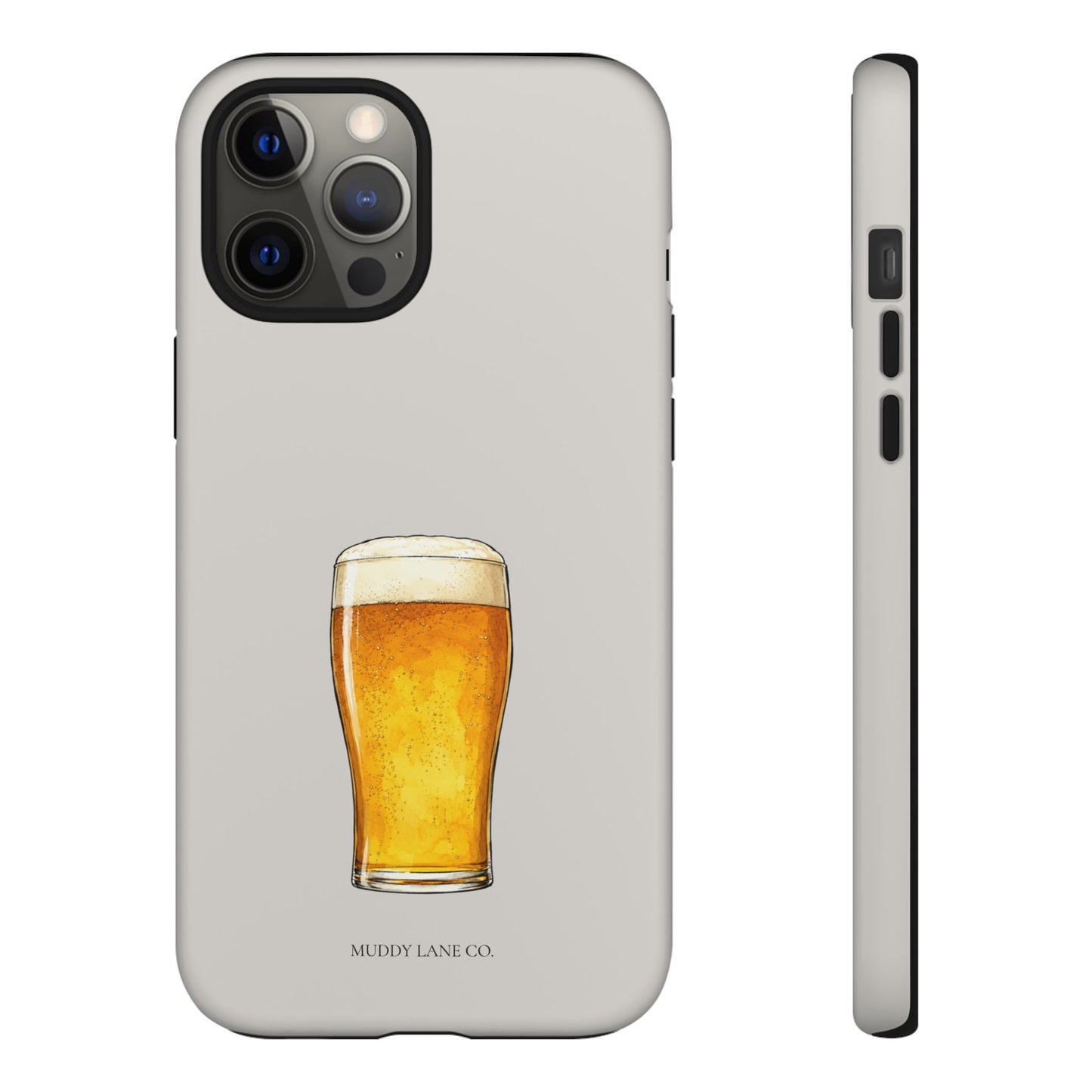 Pub Pint Tough Phone Case in Soft Grey Matte