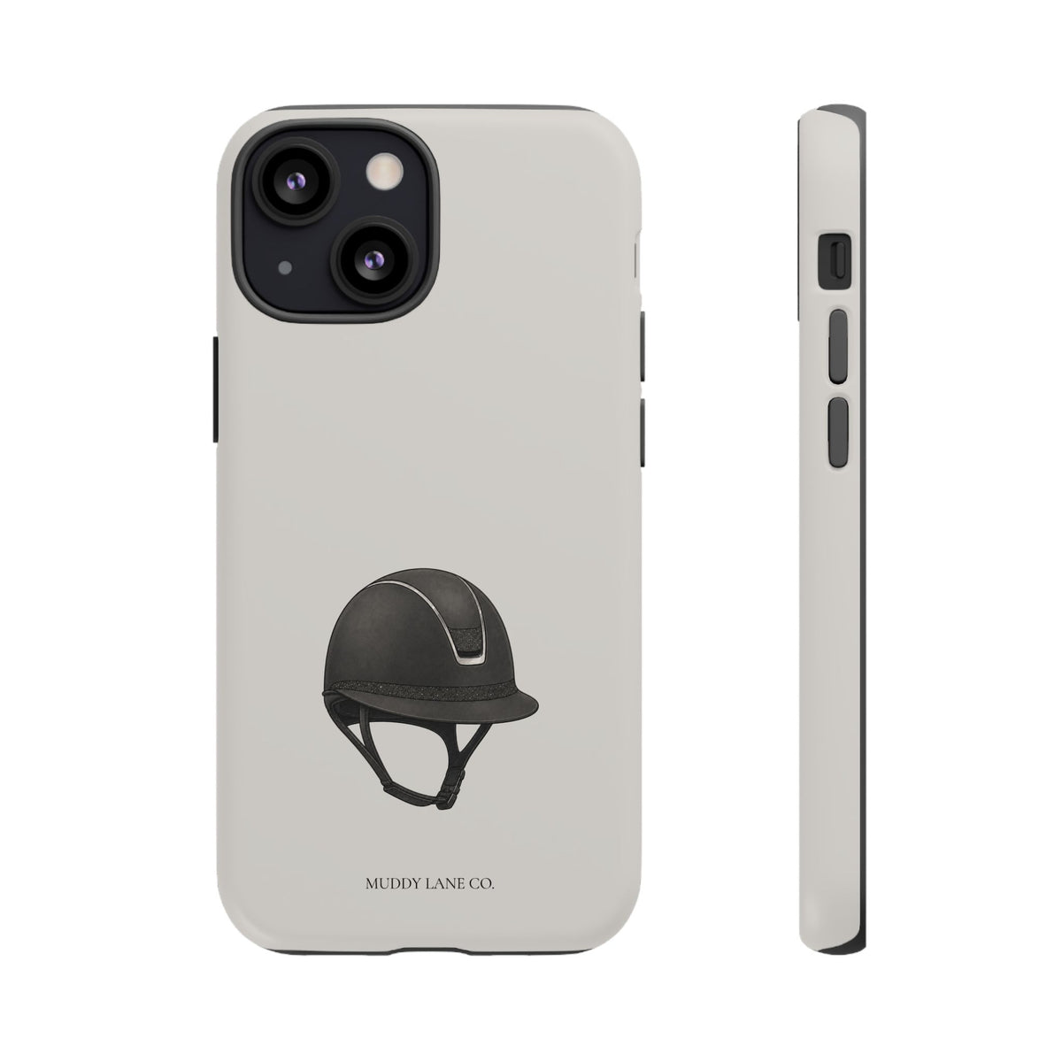 Riding Helmet Tough Phone Case in Soft Grey Matte