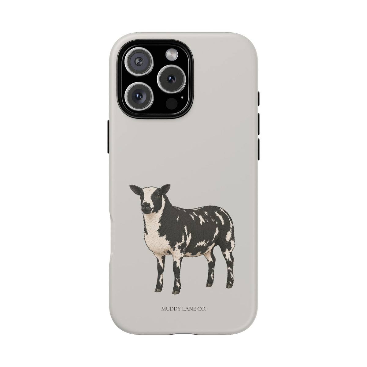 Dutch Spotted Sheep Tough Phone Case in Soft Grey Matte