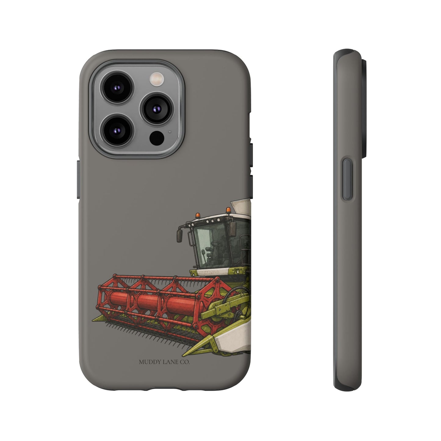 Combine Harvester Close-Up Tough Phone Case in Dark Grey Matte