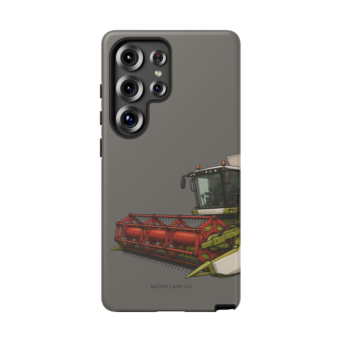Combine Harvester Close-Up Tough Phone Case in Dark Grey Matte