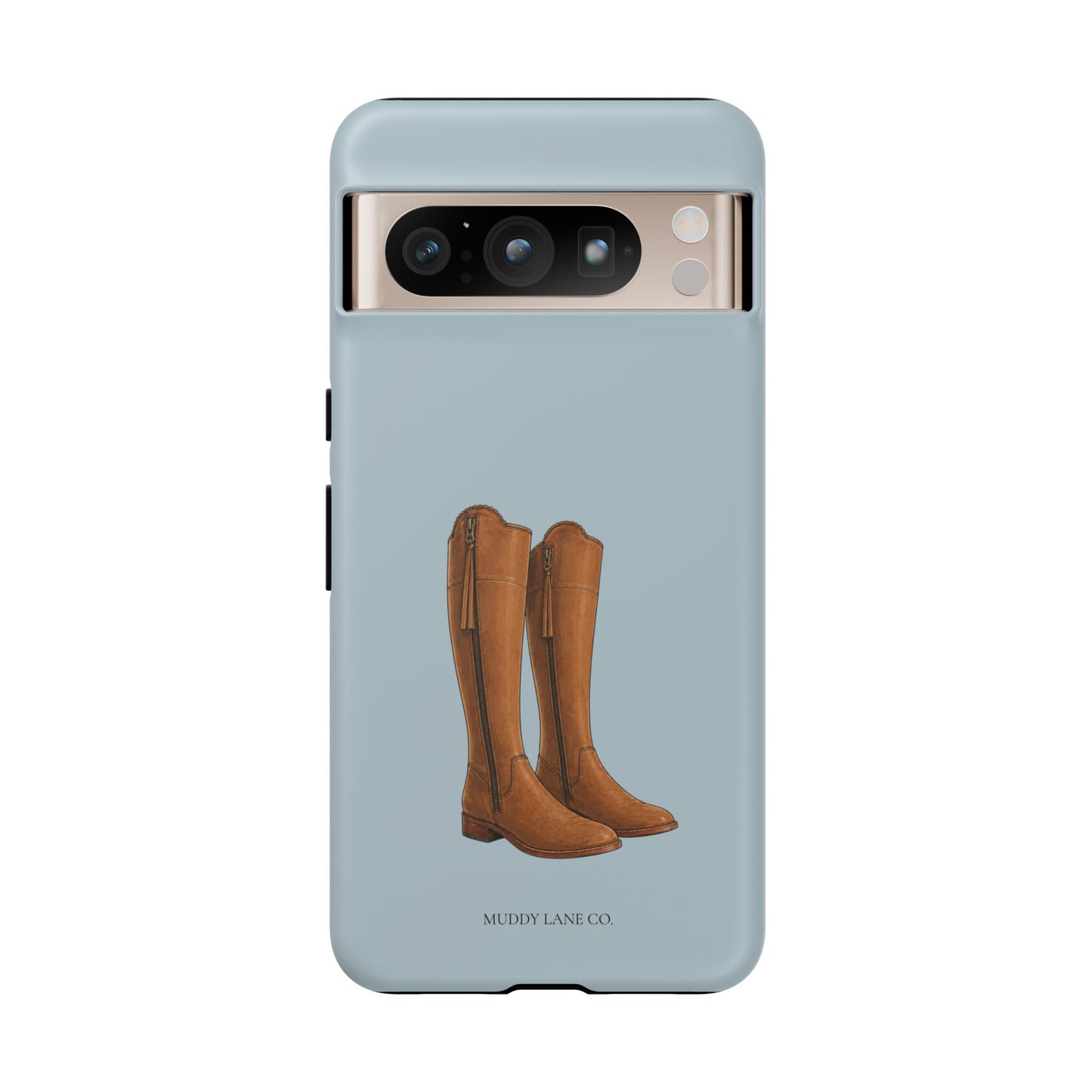 Riding Boots Tough Phone Case in Dusty Blue Matte