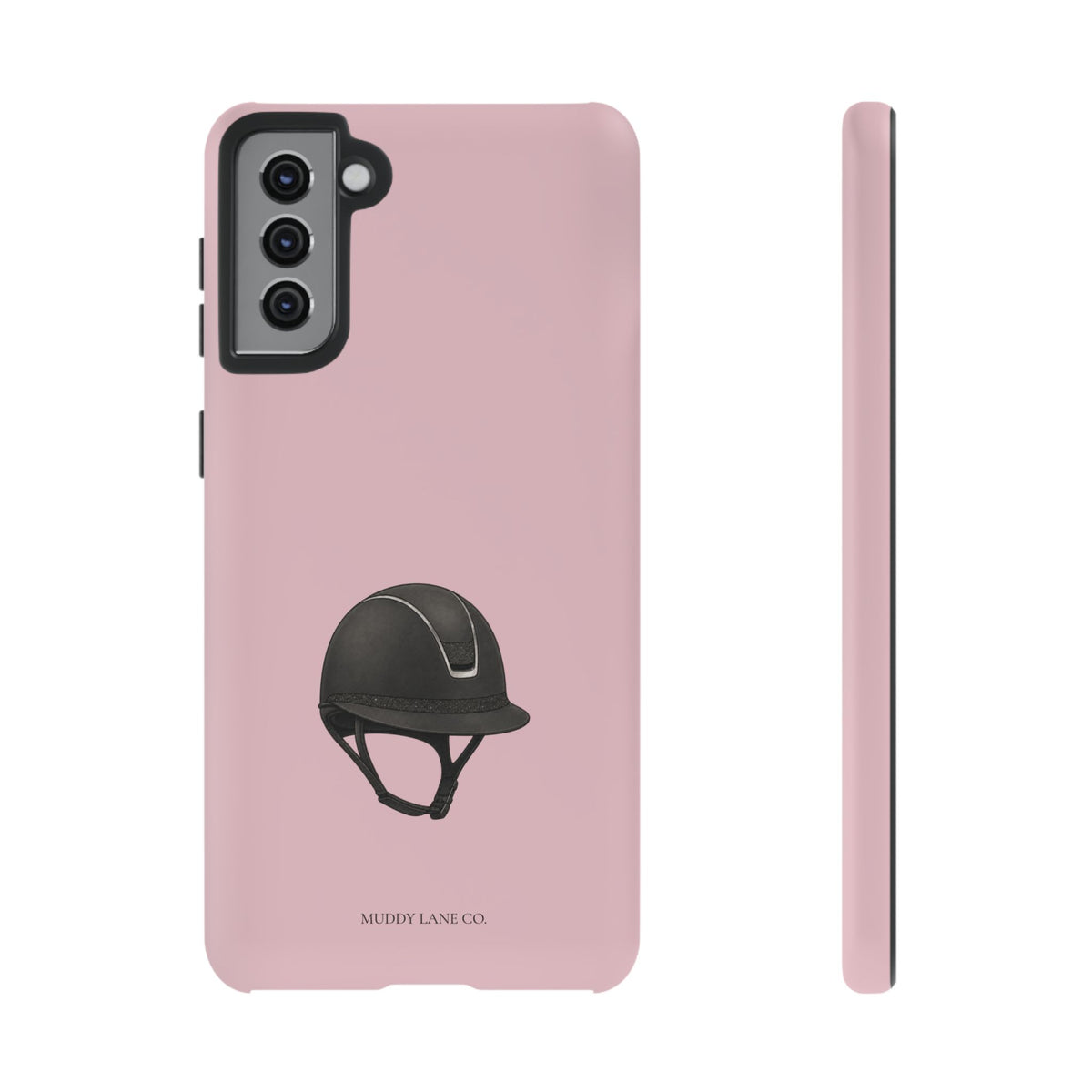 Riding Helmet Tough Phone Case in Soft Rosette Pink Matte