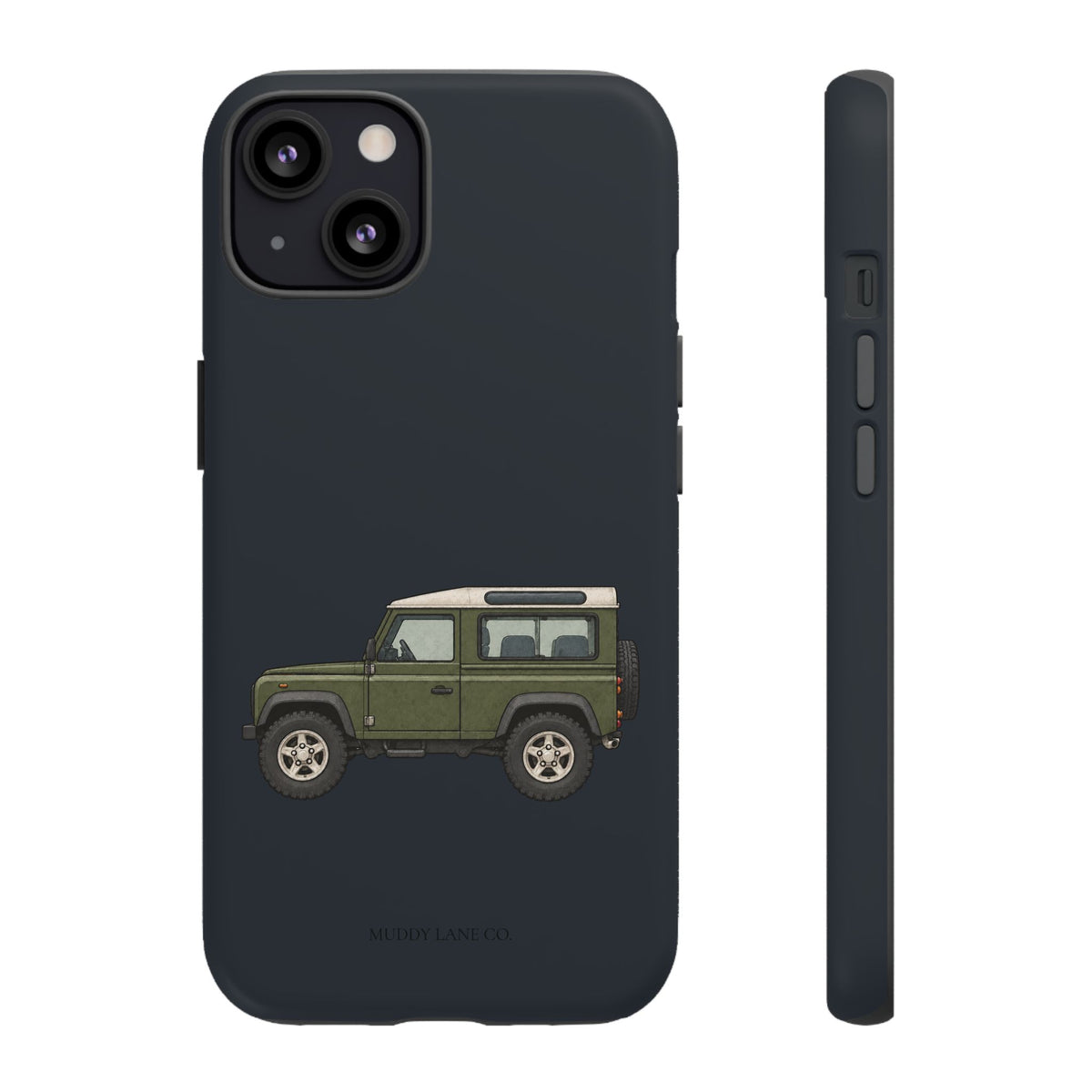 Green Classic 4x4 Tough Phone Case in Charcoal Navy Matte