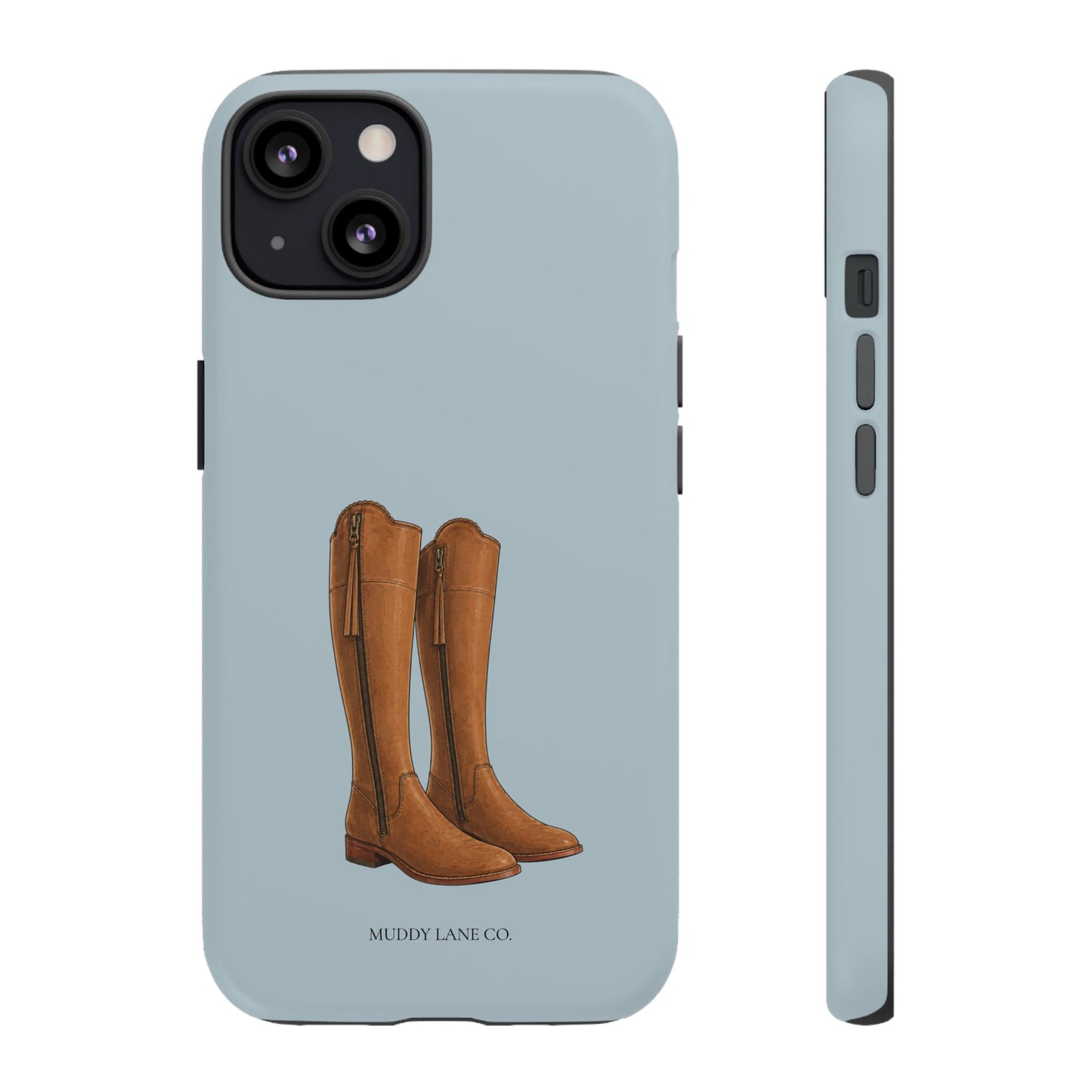 Riding Boots Tough Phone Case in Dusty Blue Matte
