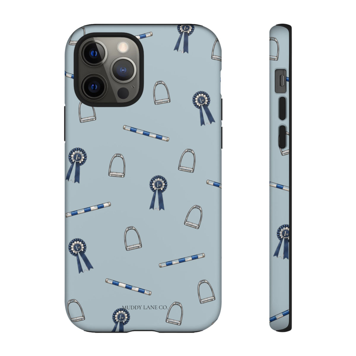 Show Day Pattern Tough Phone Case in Dusty Blue Matte