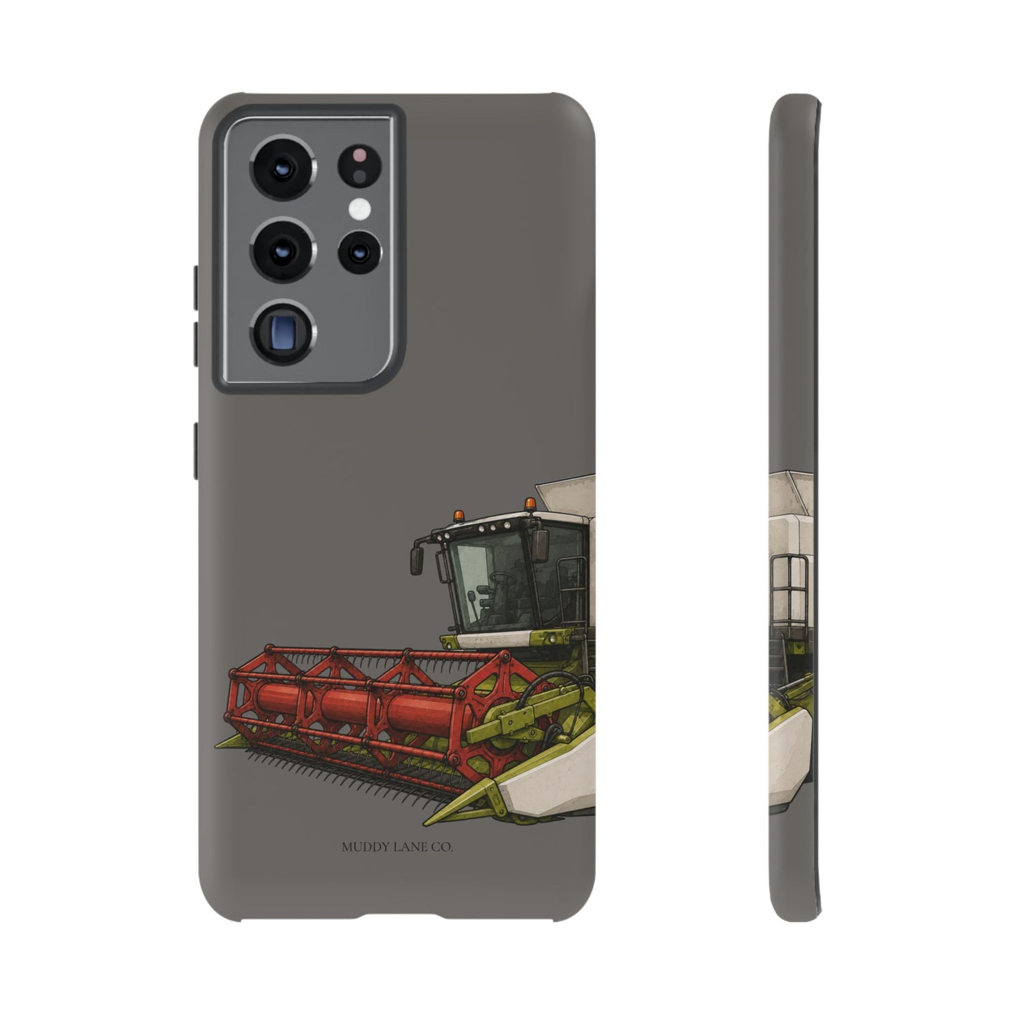 Combine Harvester Close-Up Tough Phone Case in Dark Grey Matte