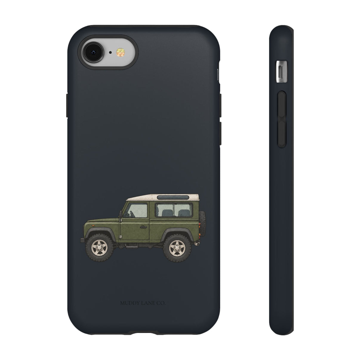 Green Classic 4x4 phone case in Charcoal Navy by Muddy Lane Co, photo 2