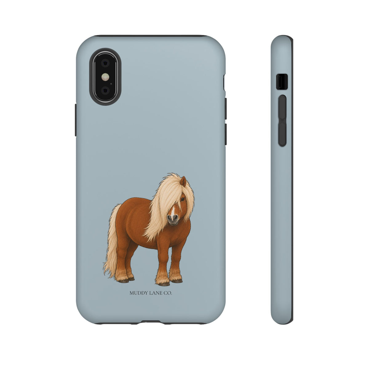 Shetland Pony phone case in Dusty Blue by Muddy Lane Co, photo 4
