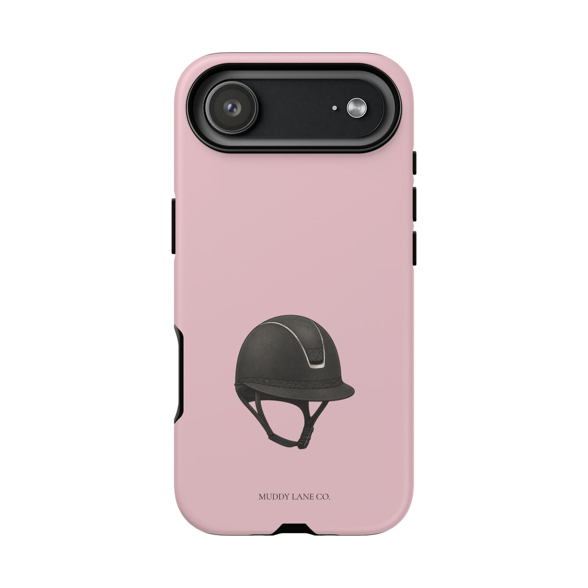 Riding Helmet Tough Phone Case in Soft Rosette Pink Matte