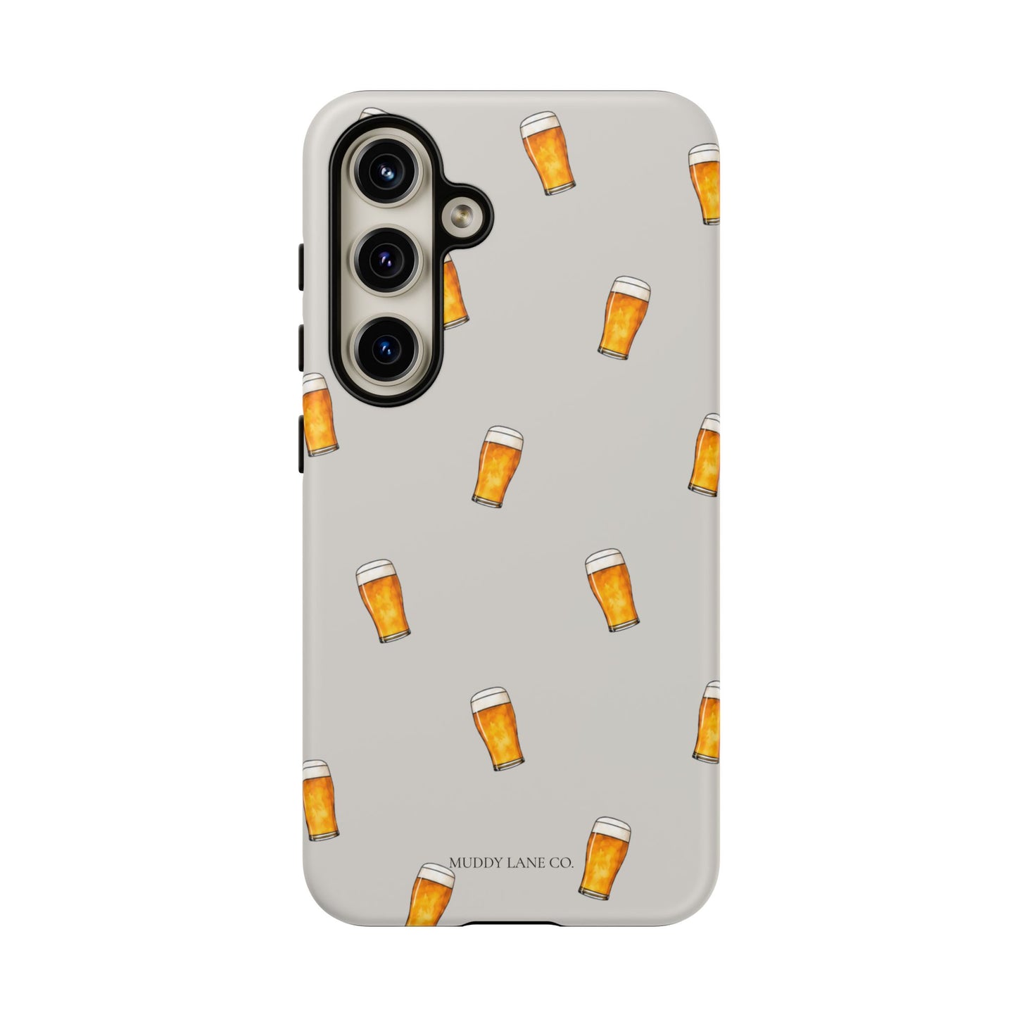 Pint Pattern Tough Phone Case in Soft Grey Matte