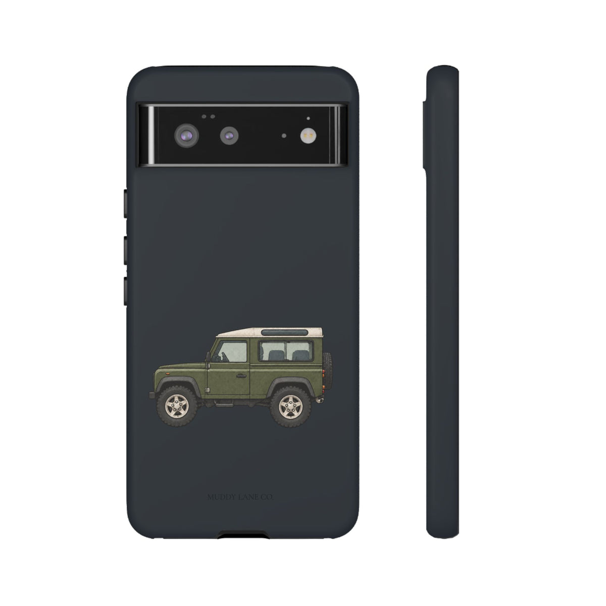 Green Classic 4x4 Tough Phone Case in Charcoal Navy Matte