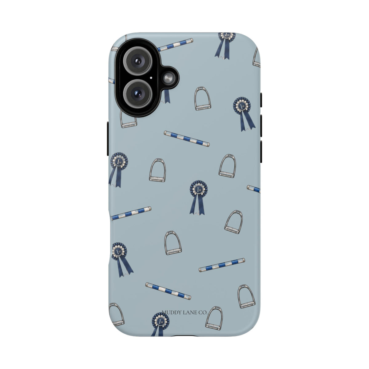 Show Day Pattern Tough Phone Case in Dusty Blue Matte