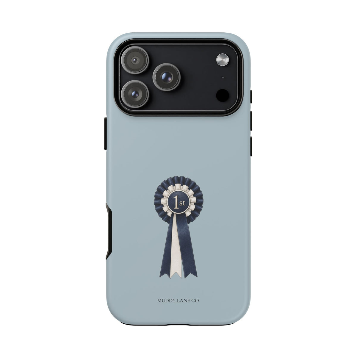 Rosette Tough Phone Case in Dusty Blue Matte