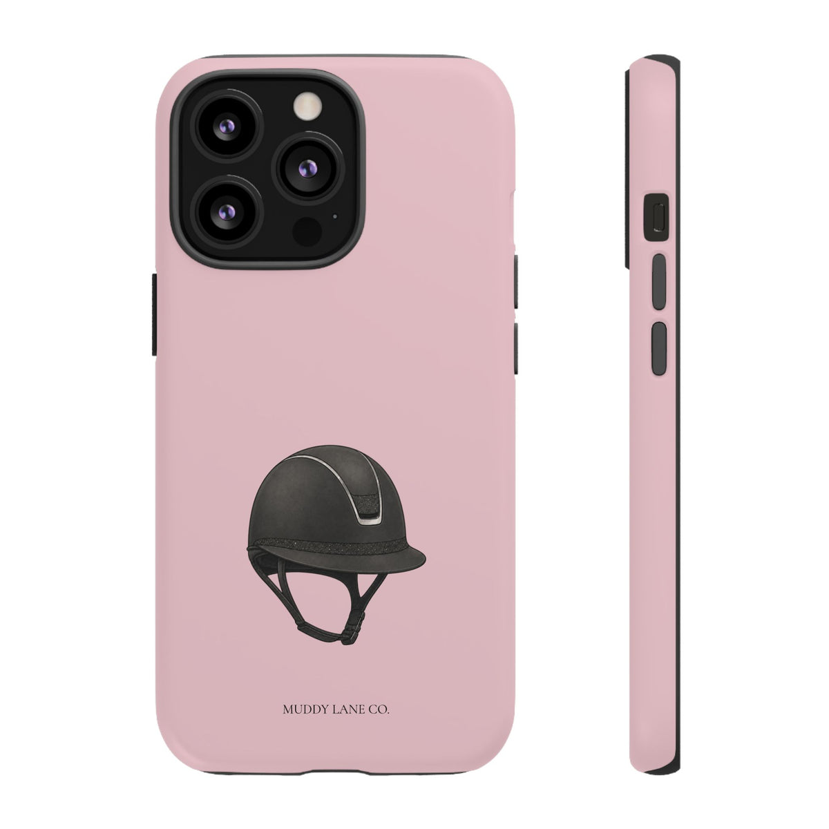 Riding Helmet Tough Phone Case in Soft Rosette Pink Matte