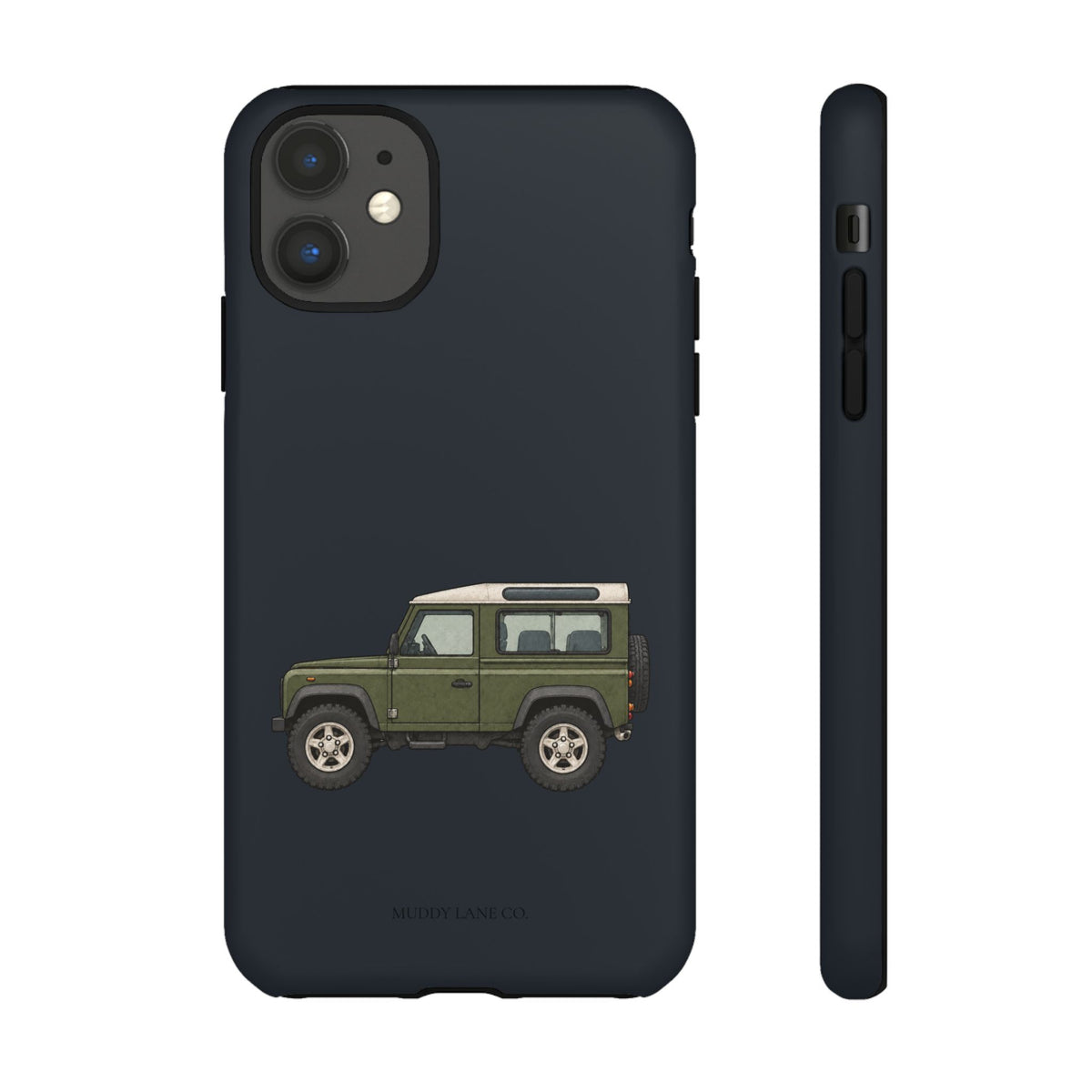 Green Classic 4x4 Tough Phone Case in Charcoal Navy Matte