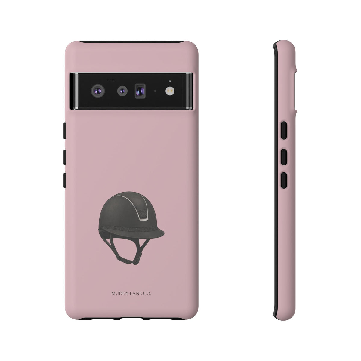Riding Helmet Tough Phone Case in Soft Rosette Pink Matte