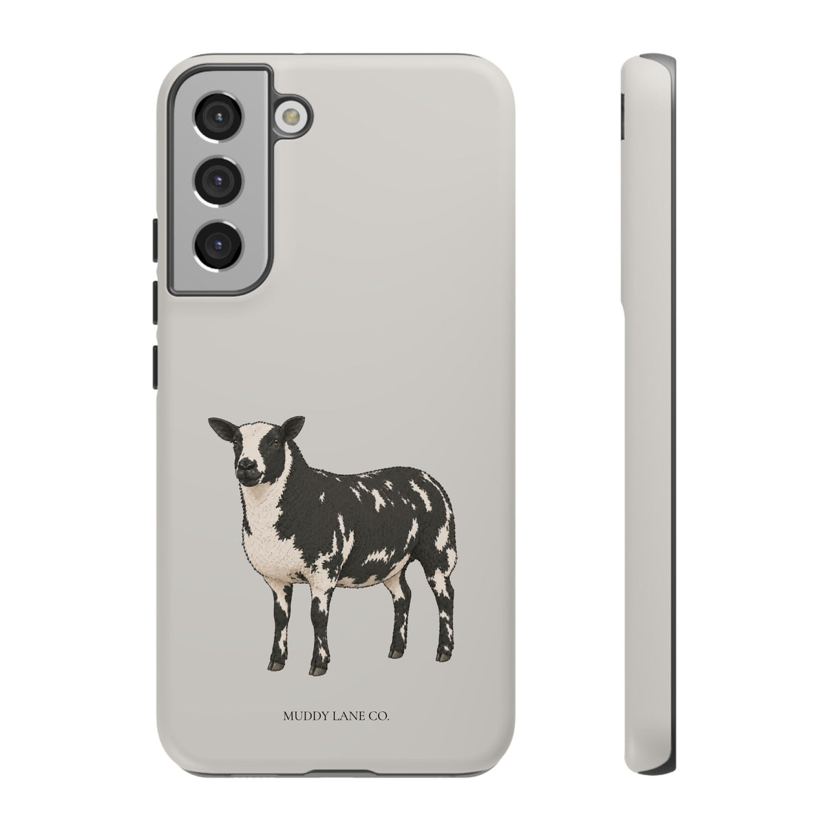 Dutch Spotted Sheep Tough Phone Case in Soft Grey Matte