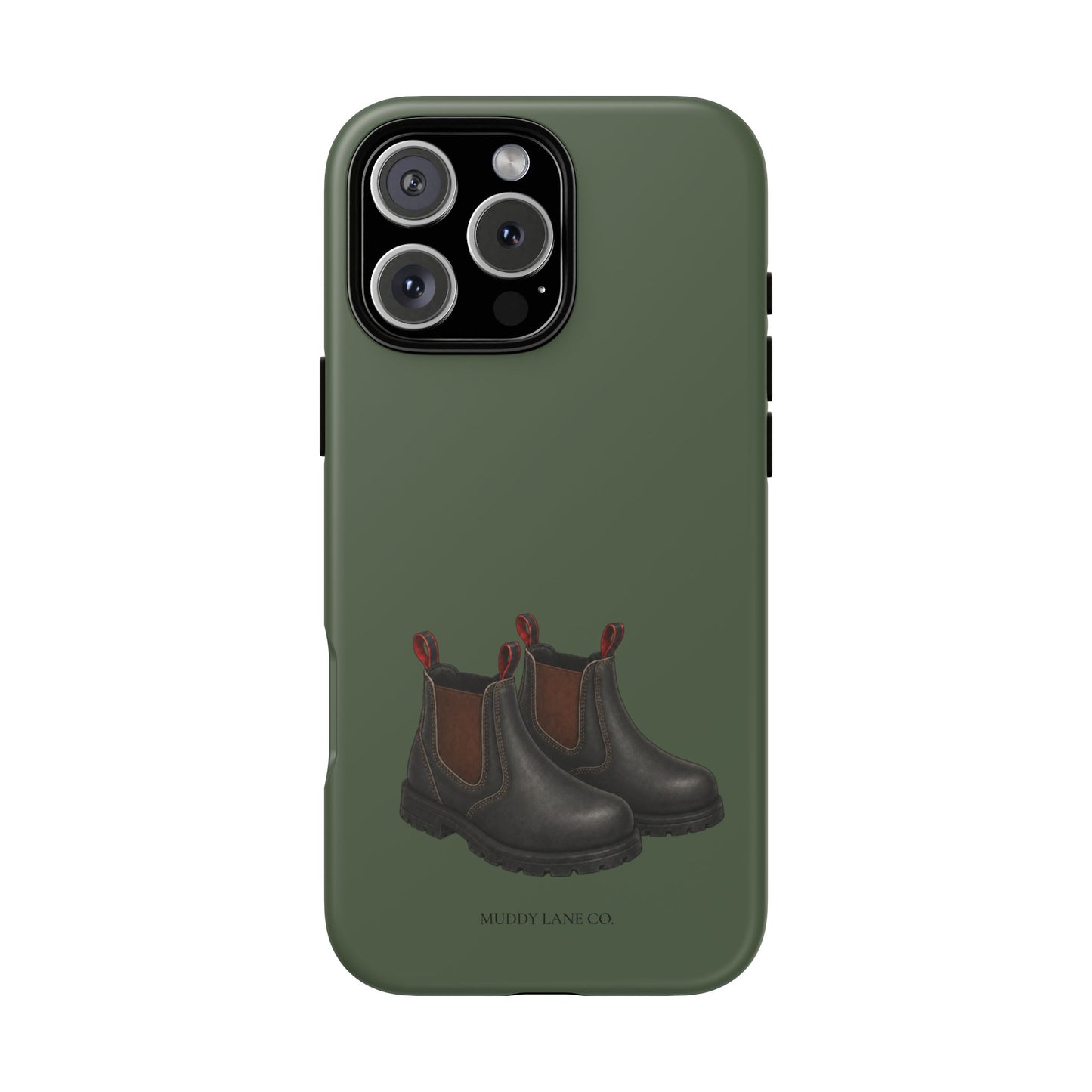 Yard Boots Tough Phone Case in Forest Green Matte