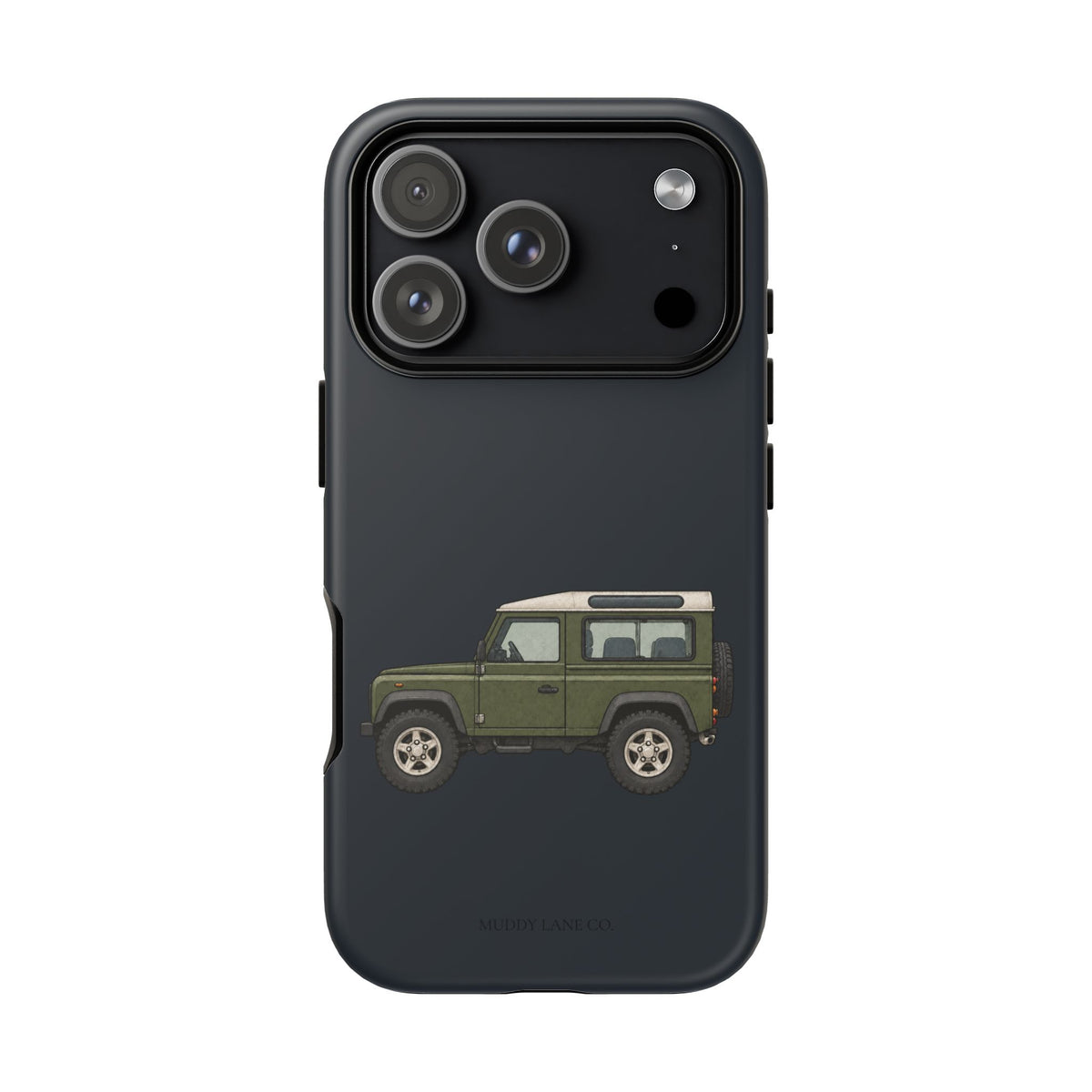 Green Classic 4x4 Tough Phone Case in Charcoal Navy Matte