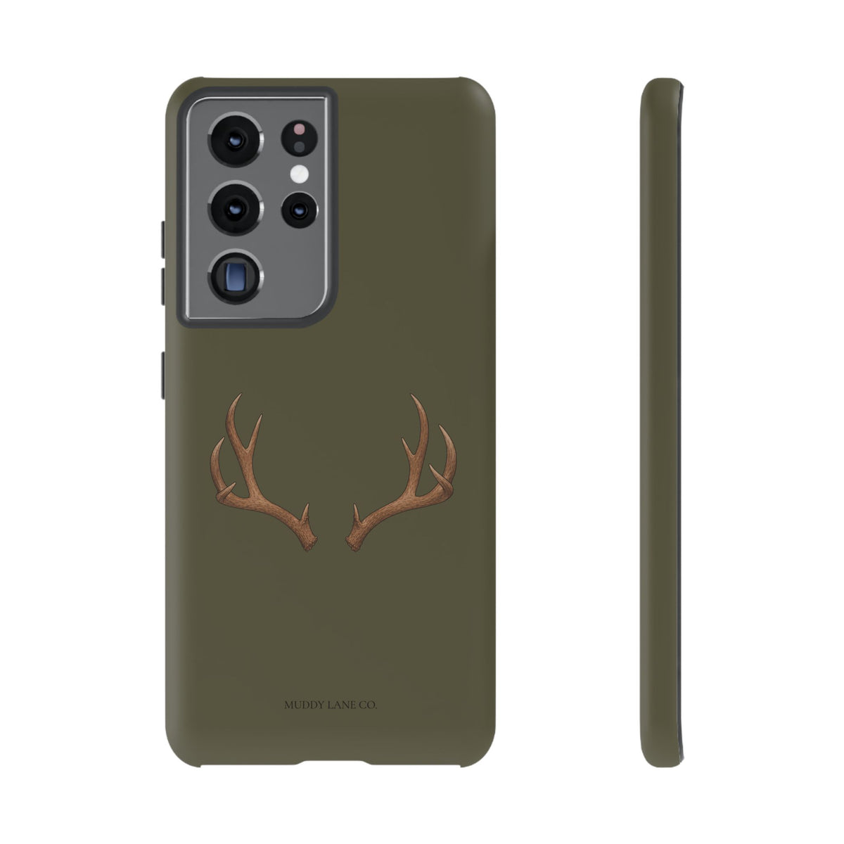 Antlers Tough Phone Case in Muddy Green Matte