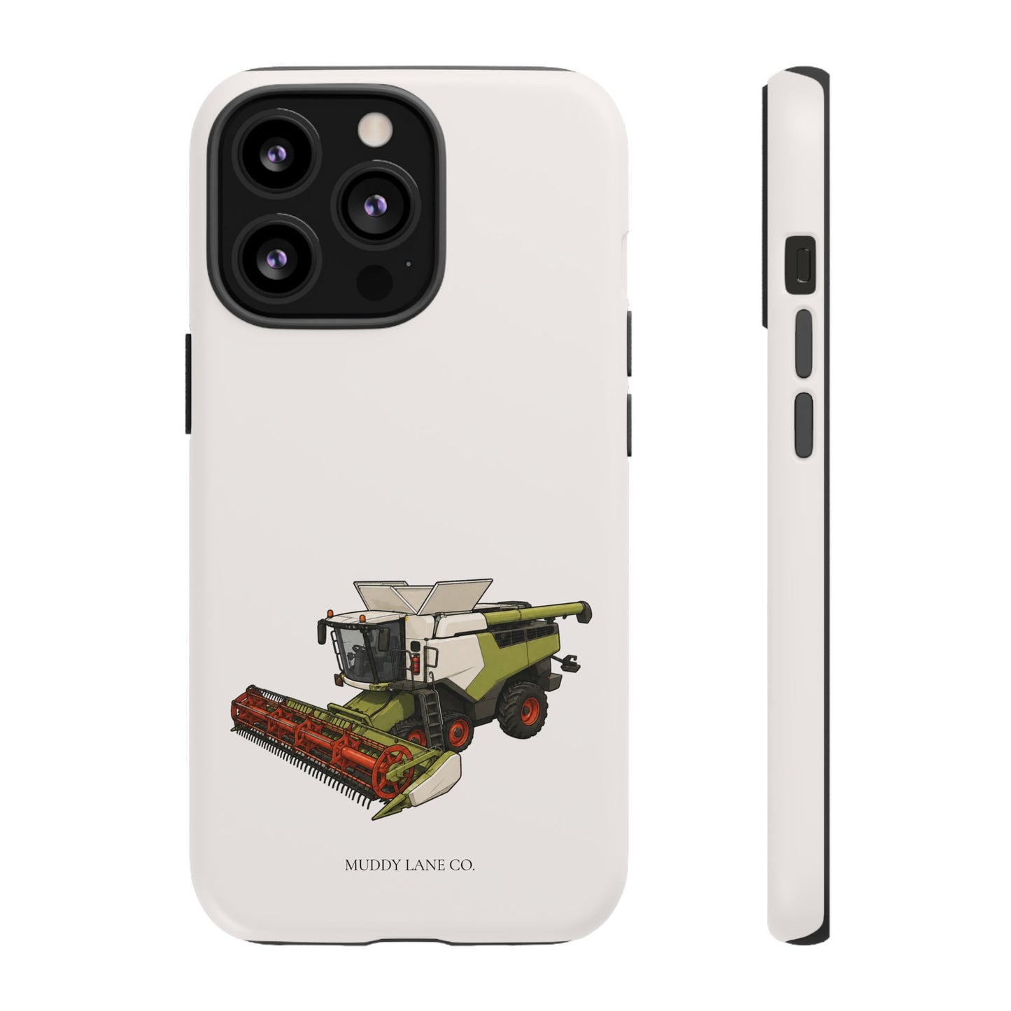 Combine Harvester Tough Phone Case in Warm Cream Matte